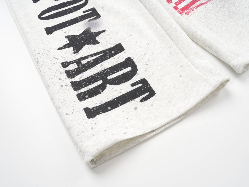 USA Flag Print Wide-Leg Sweatpants | Vintage Streetwear