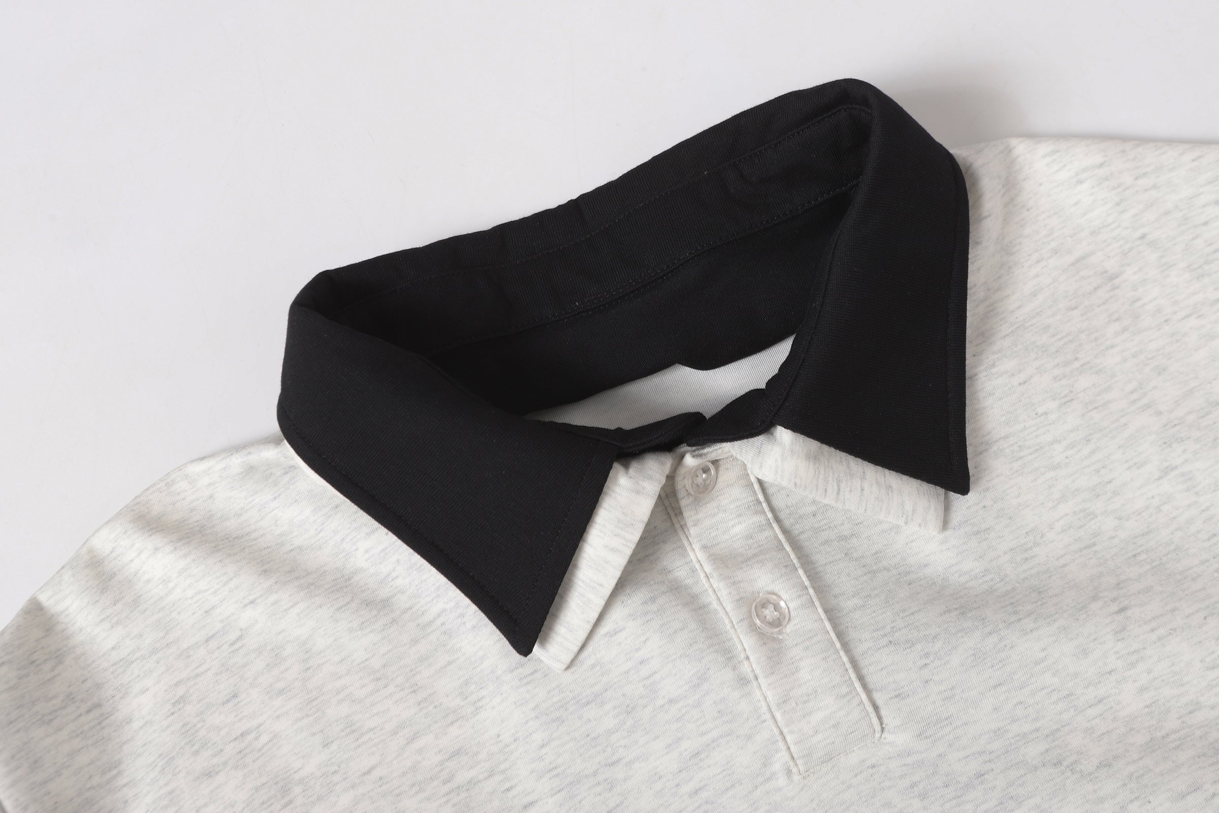 Omirad Layered Polo Long Sleeve Tee | Streetwear Two-Tone