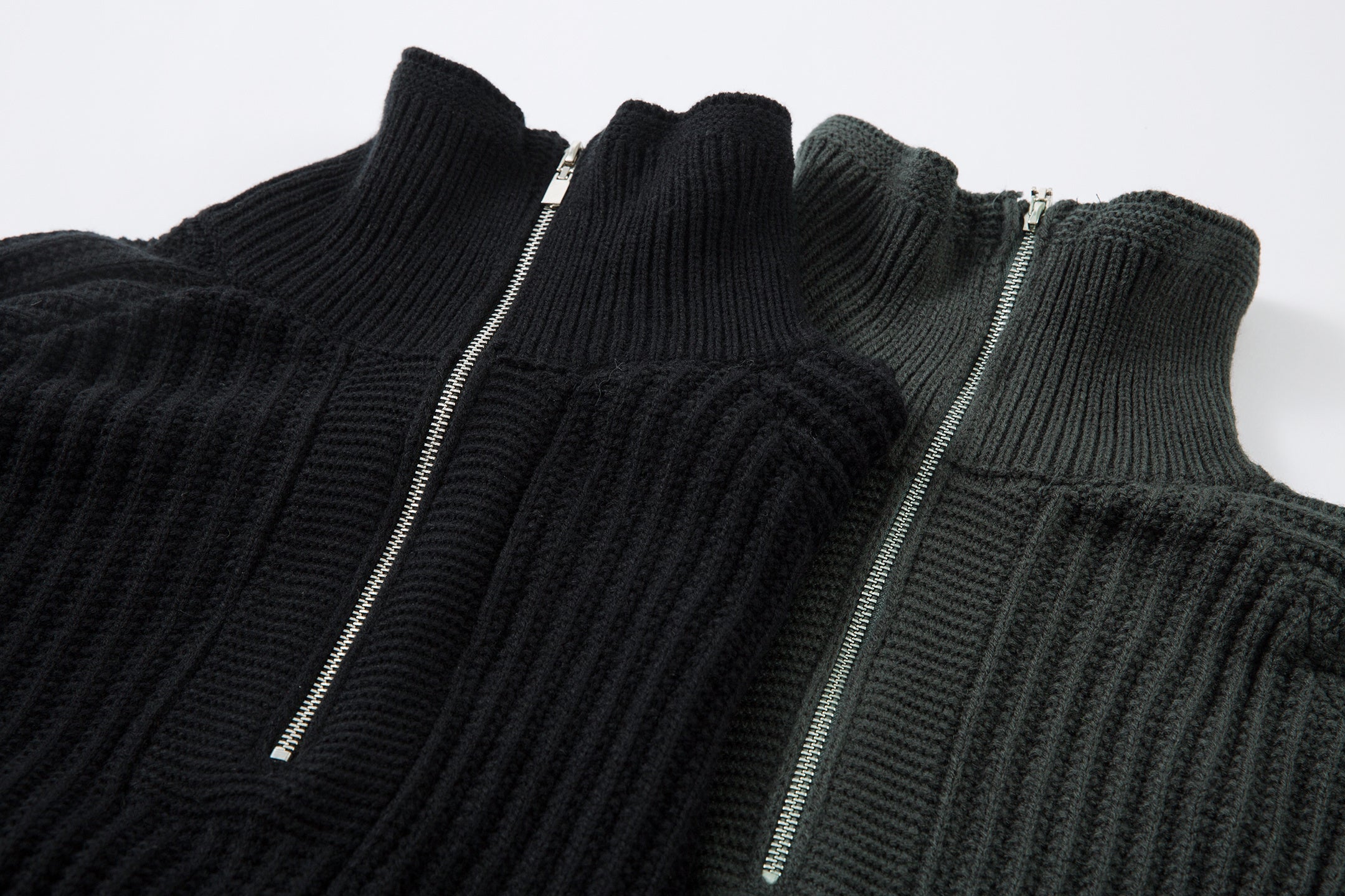 Men's Ribbed Half-Zip Knit Sweater | Clean Streetwear Style
