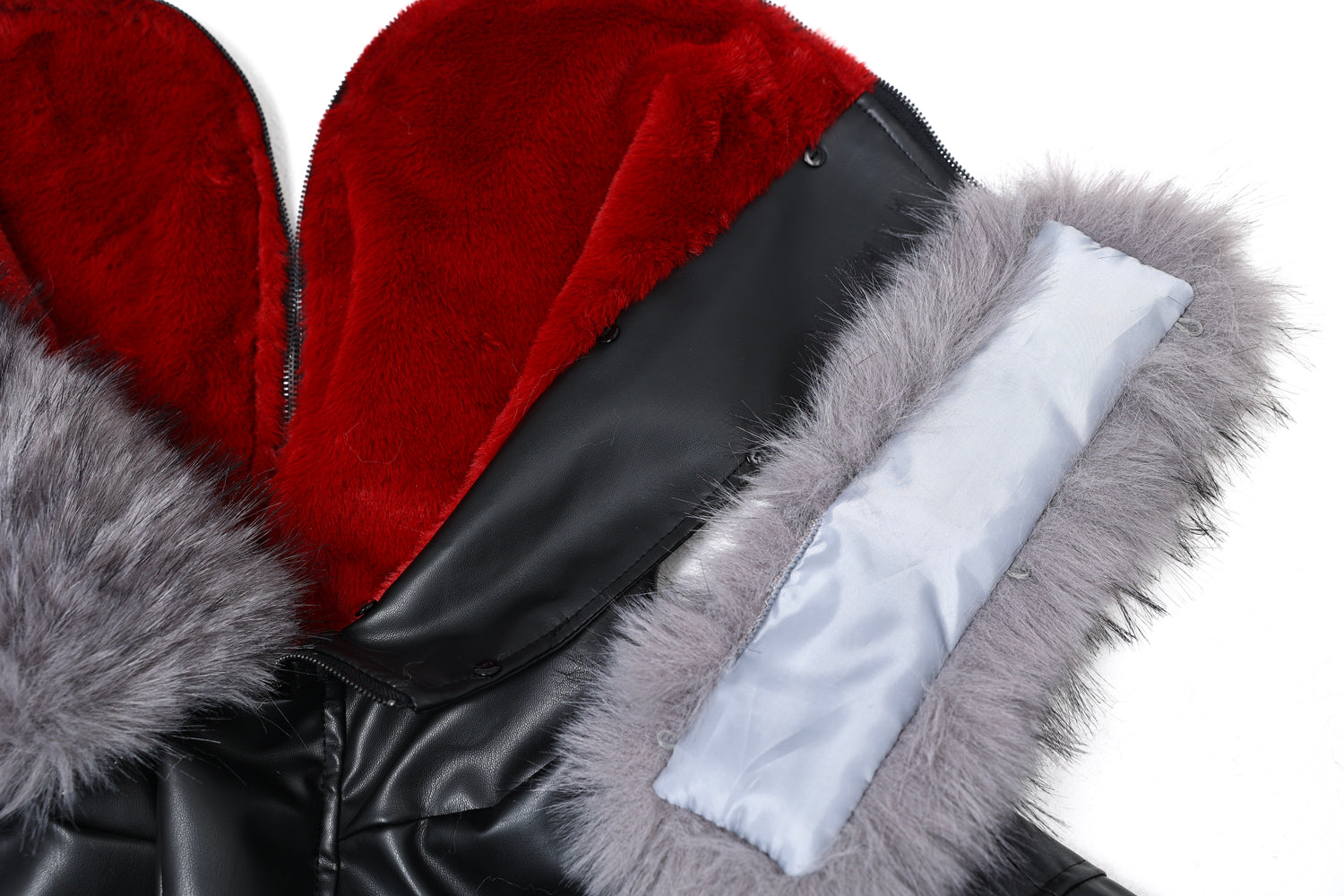 Faux Fur Hood PU Puffer Jacket | High-Gloss Street-Luxury