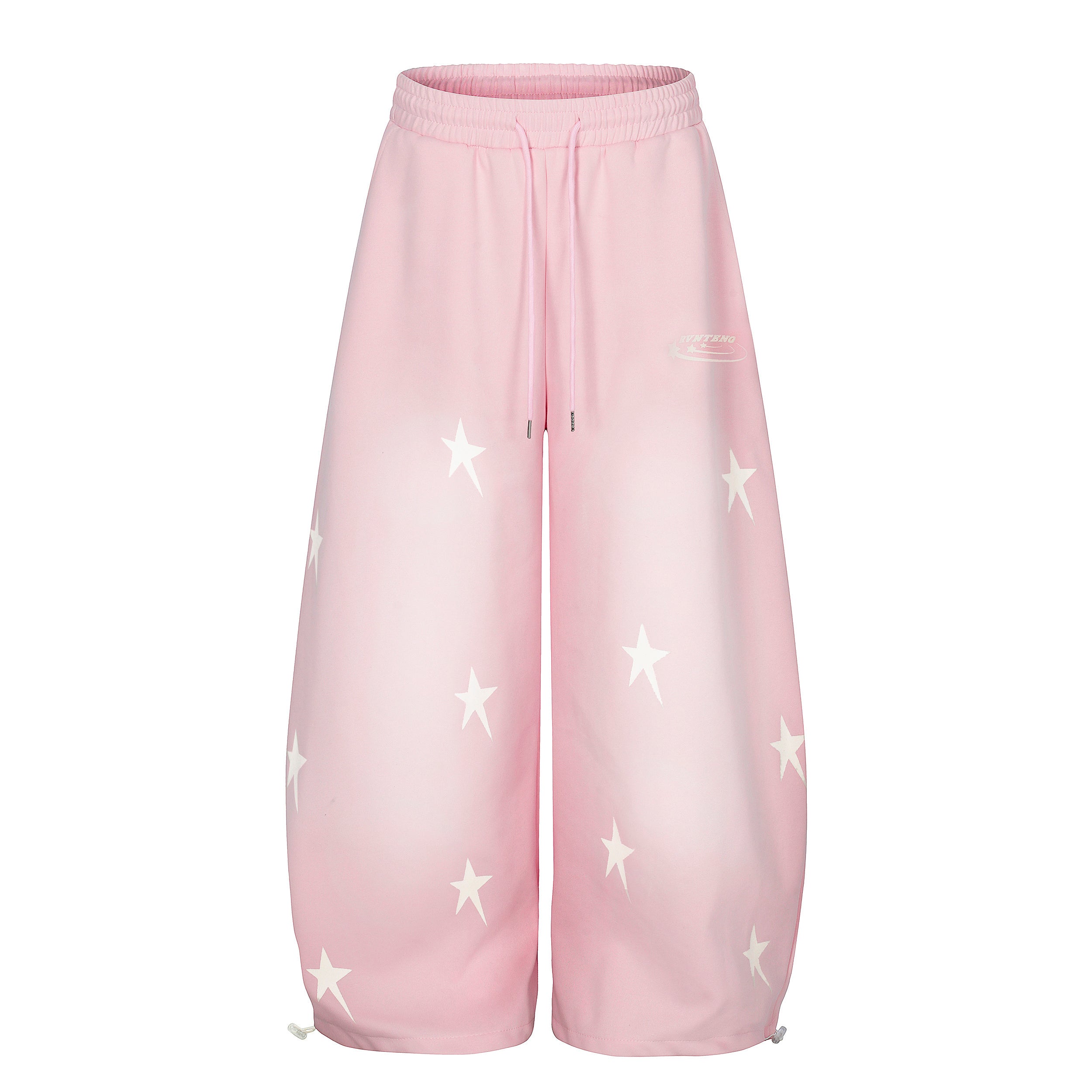 Star Print Gradient Wide-Leg Sweatpants | Streetwear Joggers