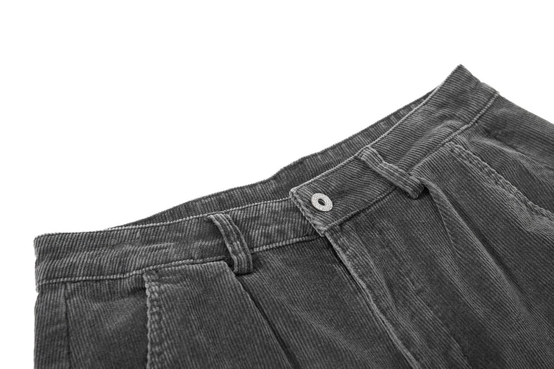 Omirad Washed Corduroy Cargo Barrel Pants | Wide Leg