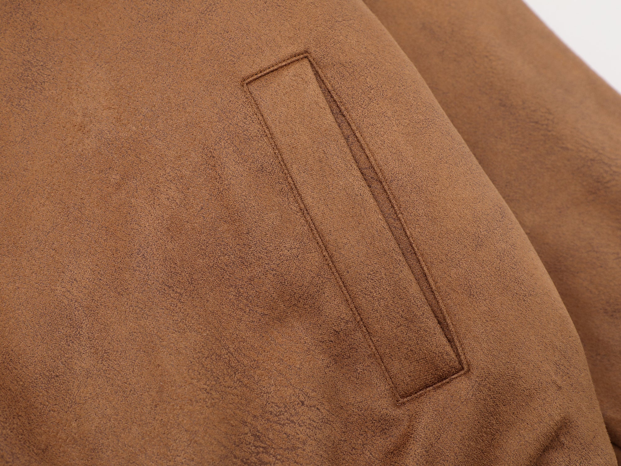 Fur-Collar Buckle Bomber Jacket | Suede-Look Winter Coat