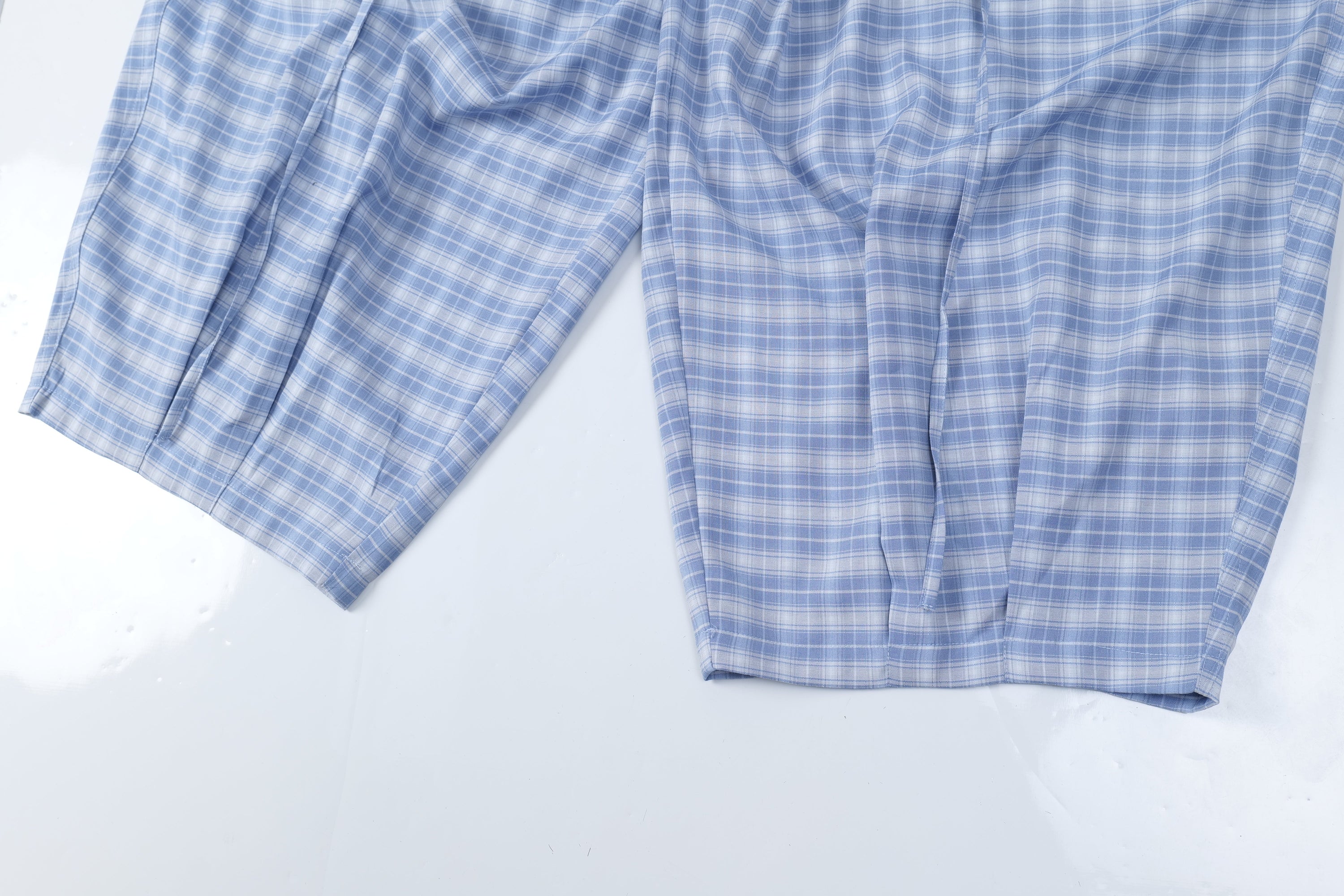 Fairfocus Draped Plaid Wide-Leg Pants | Avant-Garde Streetwear
