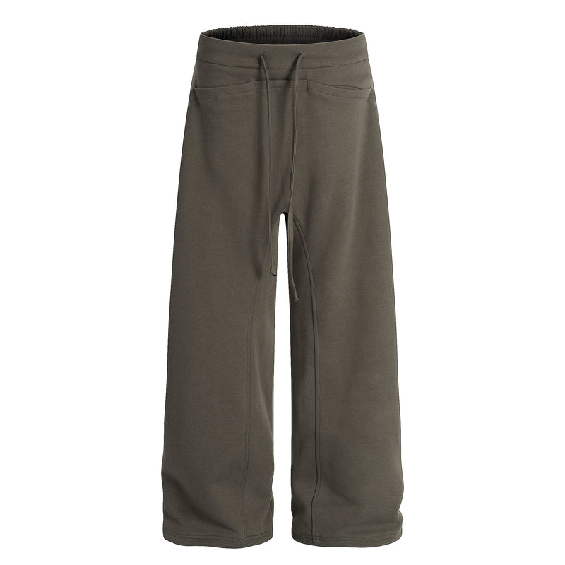 Omirad Essential Wide-Leg Relaxed Knit Pants | Olive