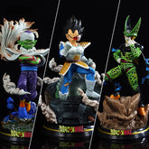 The Seakoff Dragon Ball Z Collectible Figure Set features 17cm versions of Piccolo, Vegeta, and Cell, each dynamically posed.