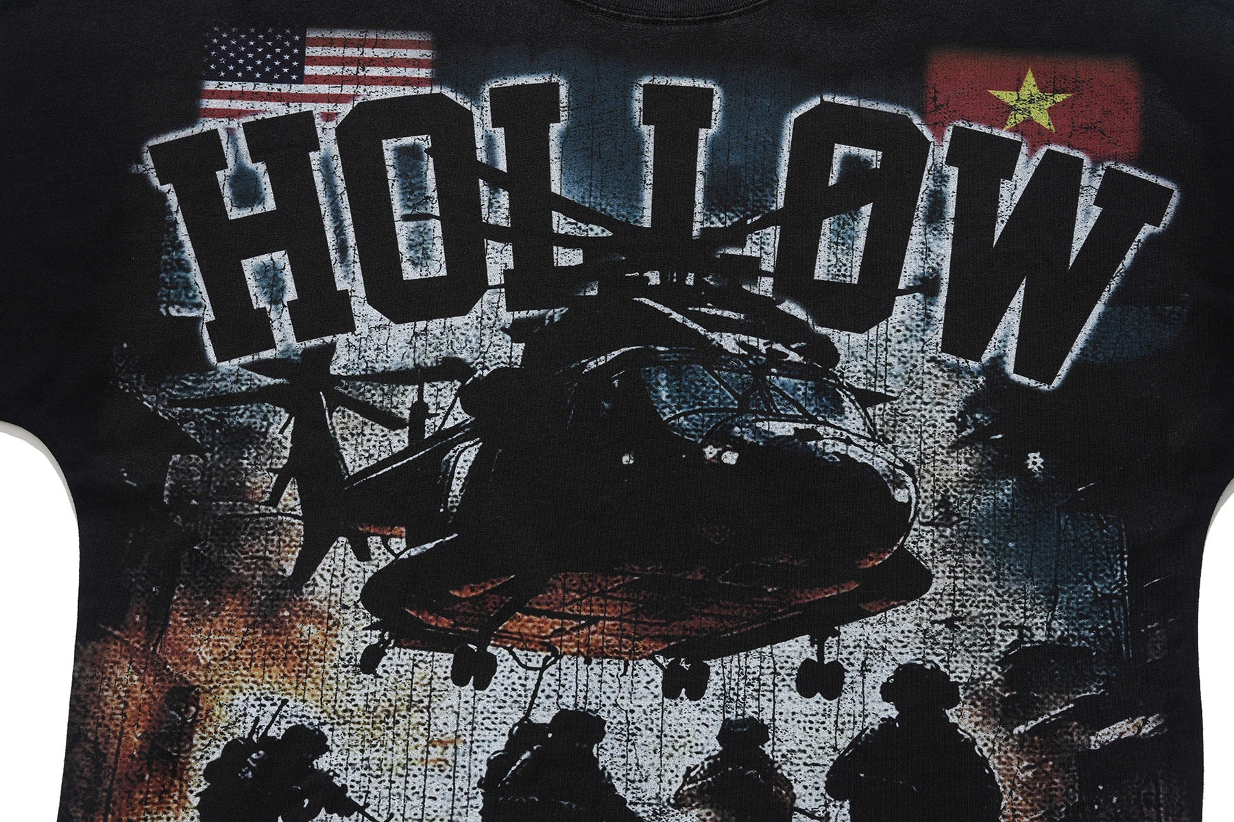 Omirad Hollow 4008 War Graphic Oversized Tee | Vintage Washed