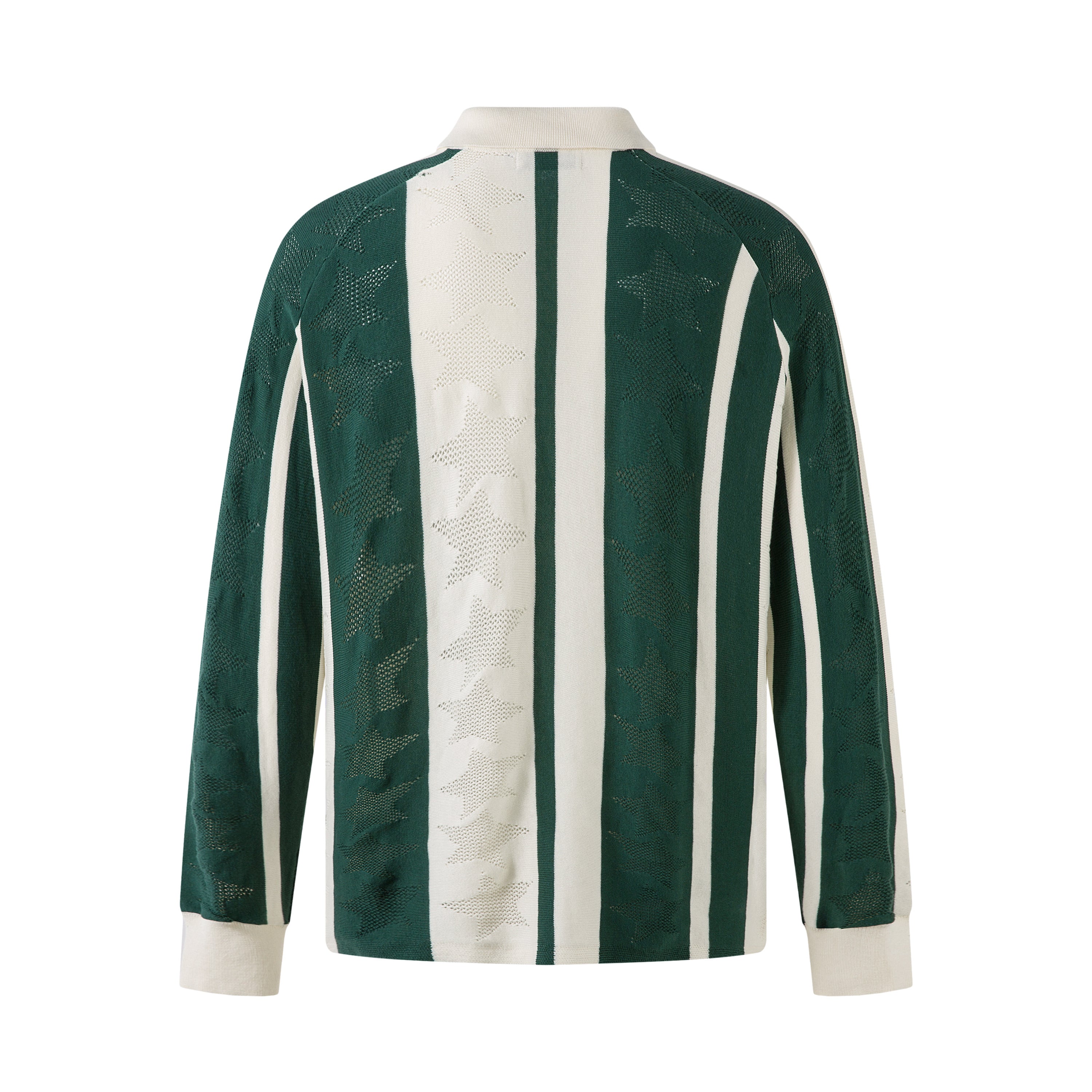 Retro Striped Knit Polo Shirt | Vintage Football Style