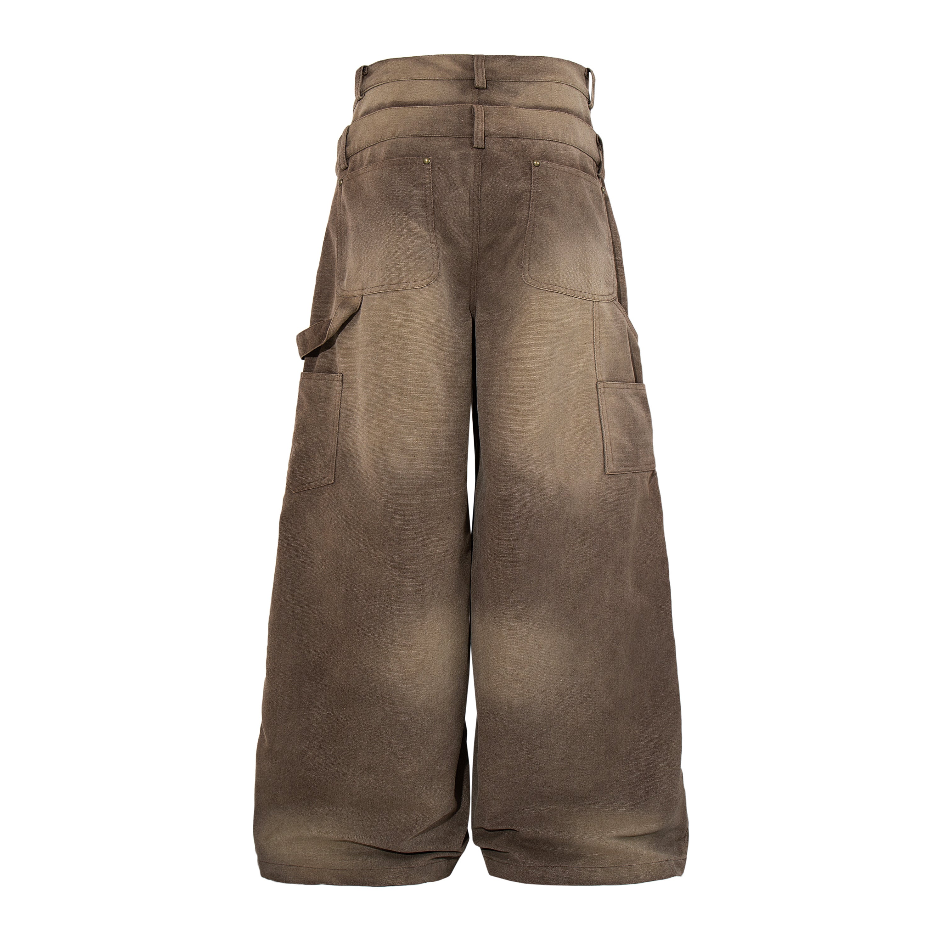 Omirad Vintage Utility Wide-Leg Carpenter Pants | 100% Cotton
