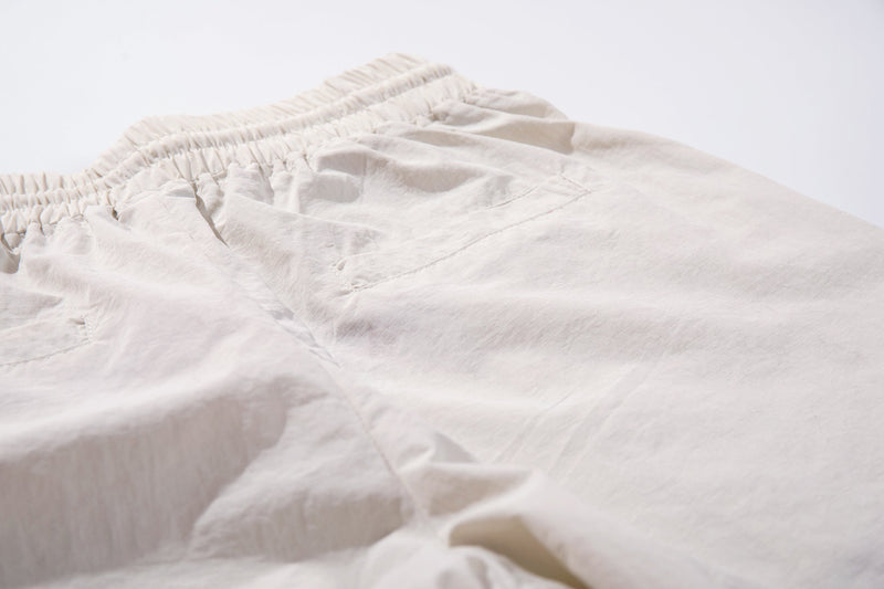 Cross Graphic Wide-Leg Track Pants | Streetwear Nylon