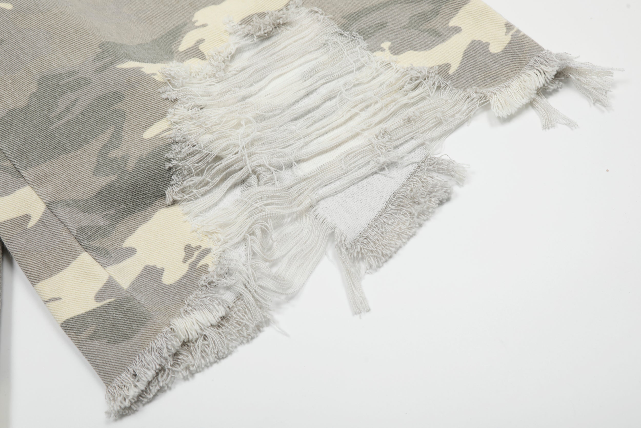 Omirad Camo Distressed Jorts | Wide-Leg Shorts