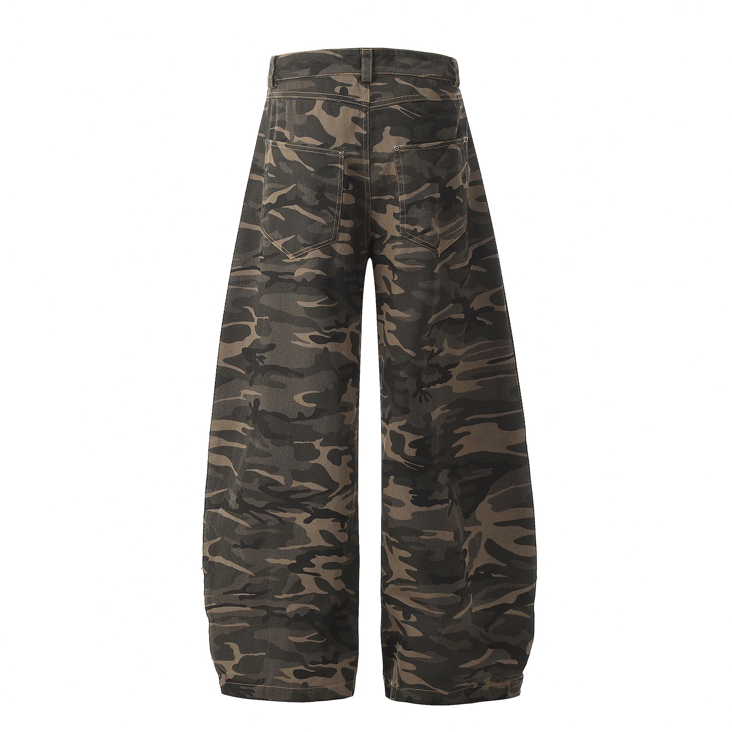 Omirad Camouflage Balloon Wide-Leg Jeans | Streetwear