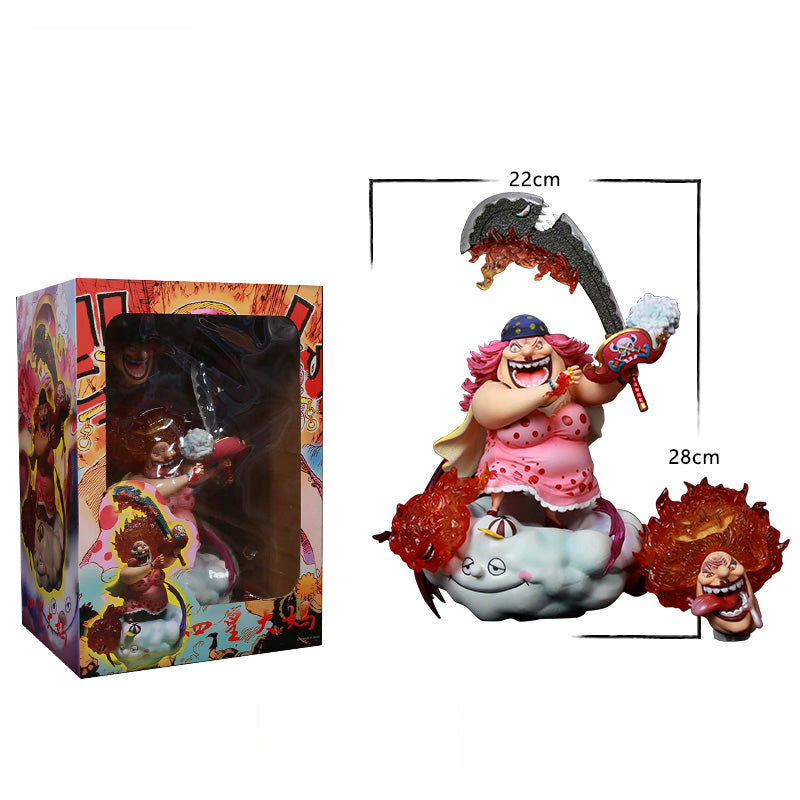 Big Mom Action Figurine – 28cm with Fiery Effects and Dynamic Sword, Limited Edition – One Piece Collectible