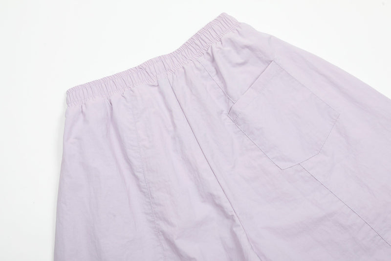Pastel Nylon Stacked Balloon Pants | Streetwear Trousers