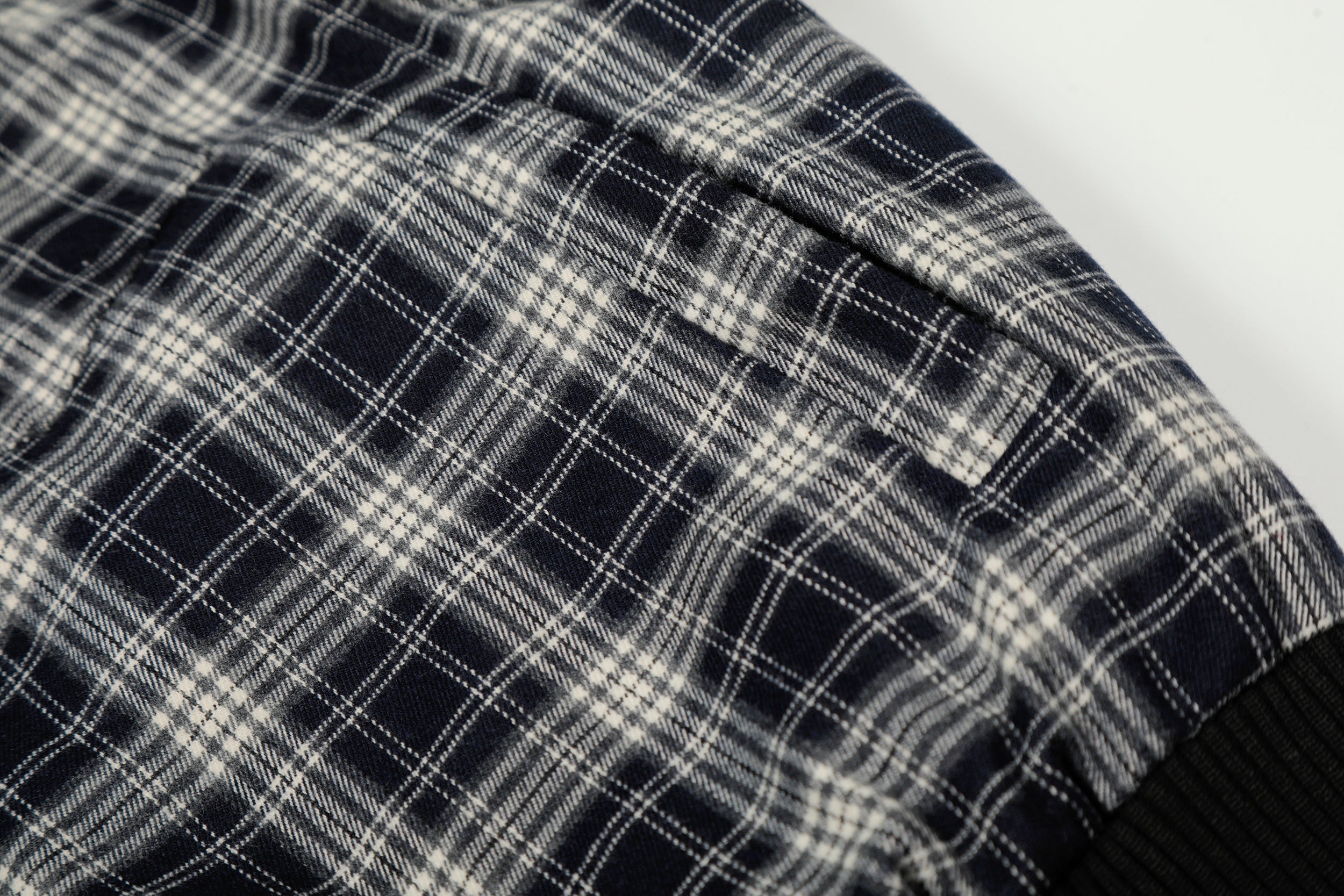 Omirad Plaid Hybrid Bomber Jacket | Contrast Sleeve Streetwear