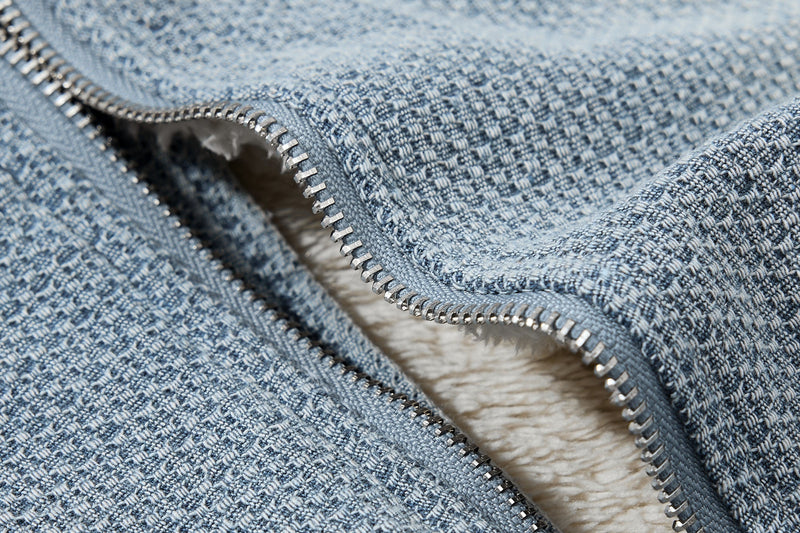 Omirad Fur-Trim Washed Hooded Bomber Jacket | Street Style