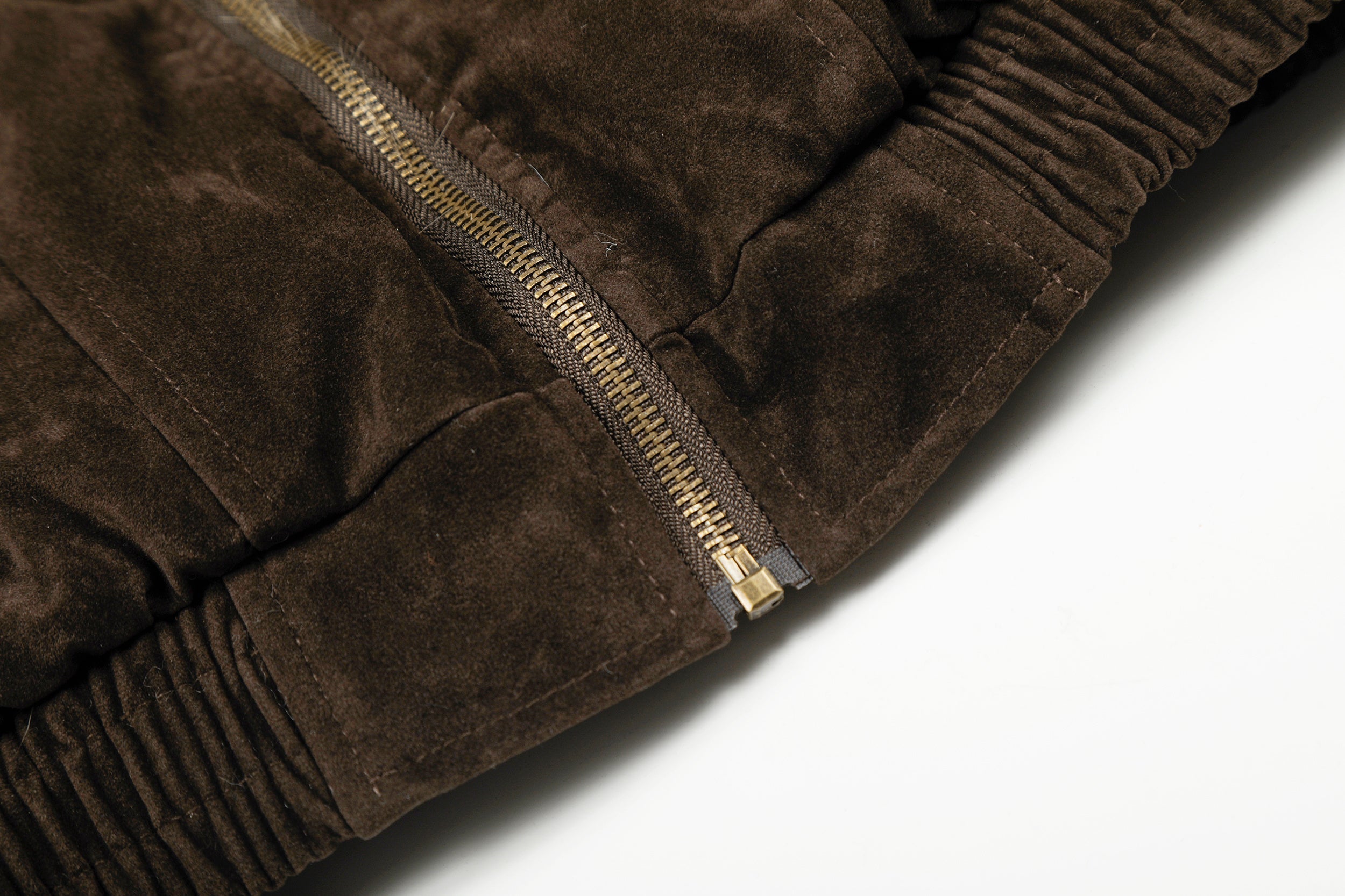 Faux Fur Collar Suede-Texture Bomber Jacket | Omirad