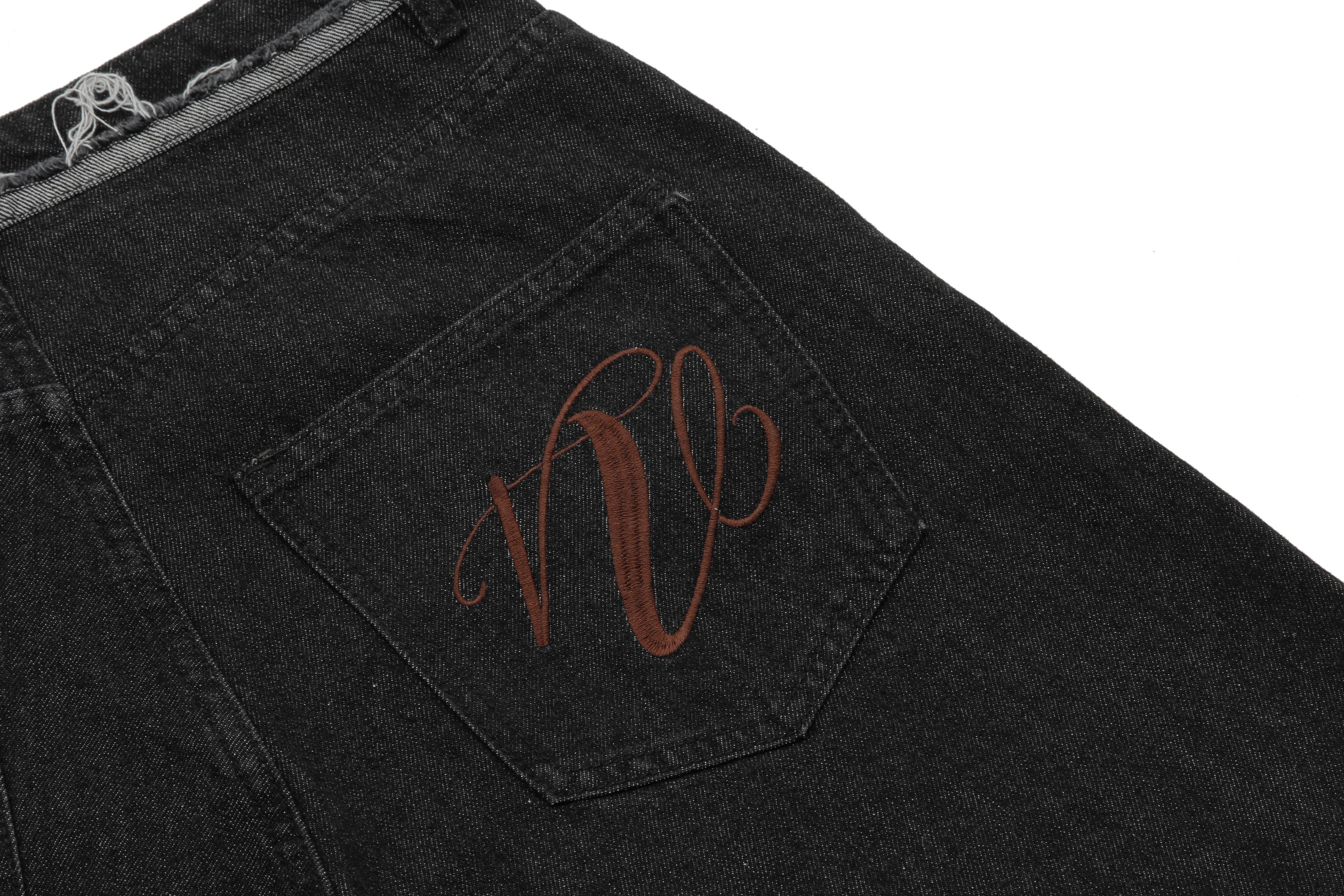 Omirad Distressed Wide-Leg Denim Shorts | Raw Hem Cuffed
