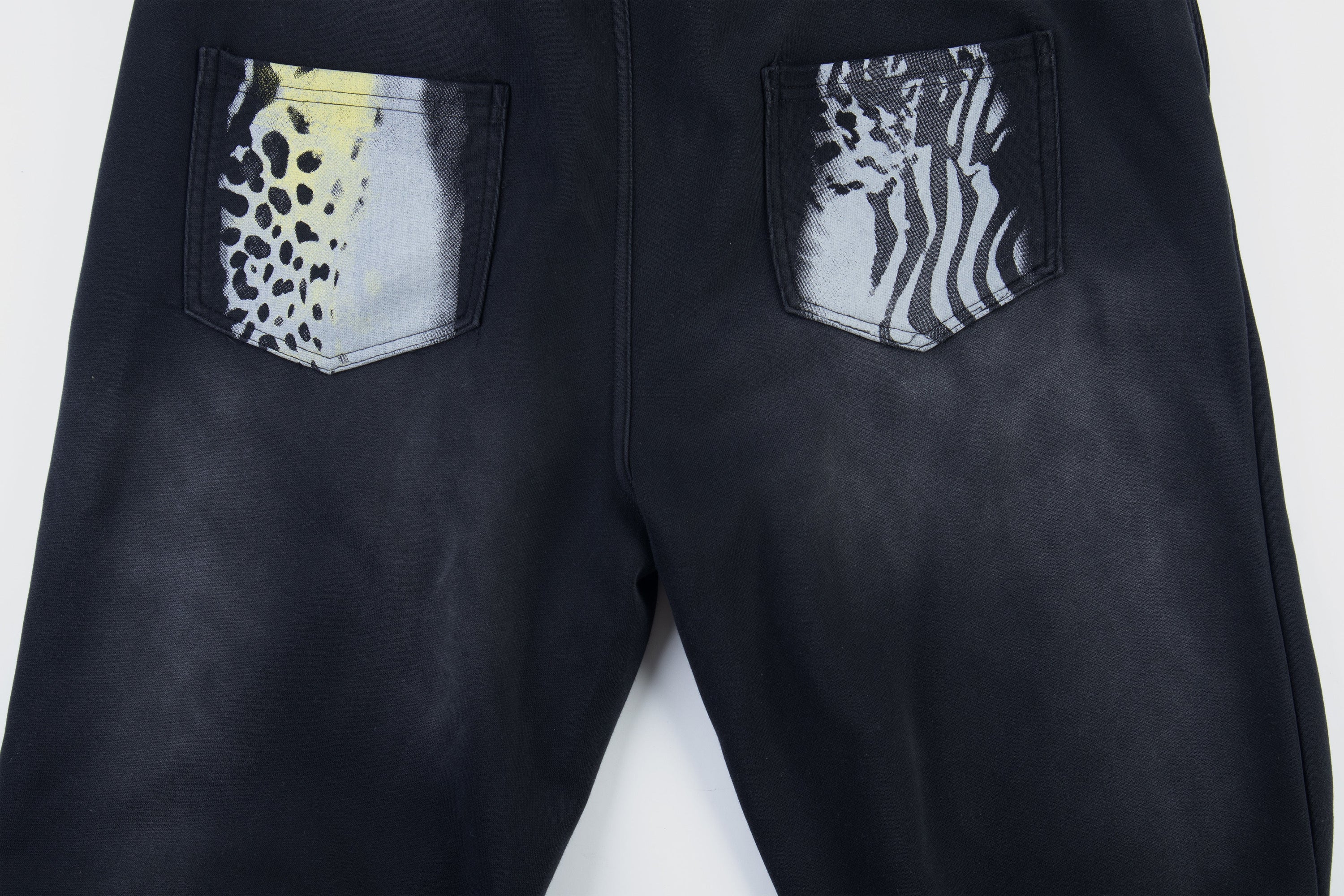 Wild Fusion Graphic Sweatpants | Zebra Leopard Wide-Leg