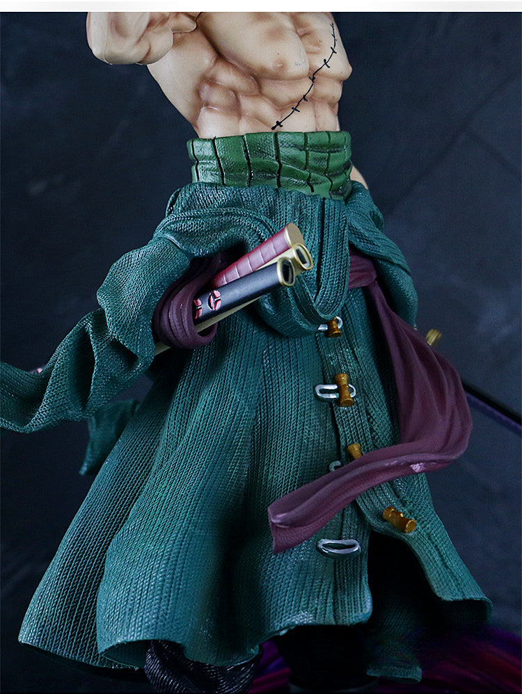 Zoro Action Figurine – 38cm with Interchangeable Head and Hands – One Piece Collectible