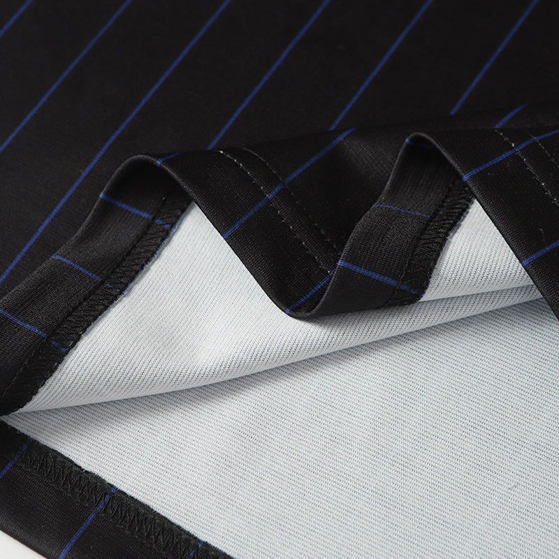 Vintage Pinstripe Football Jersey | Number 8 Street Style