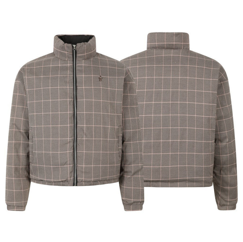 Reversible Check Puffer Jacket | Plaid & Black | SEAKOFF