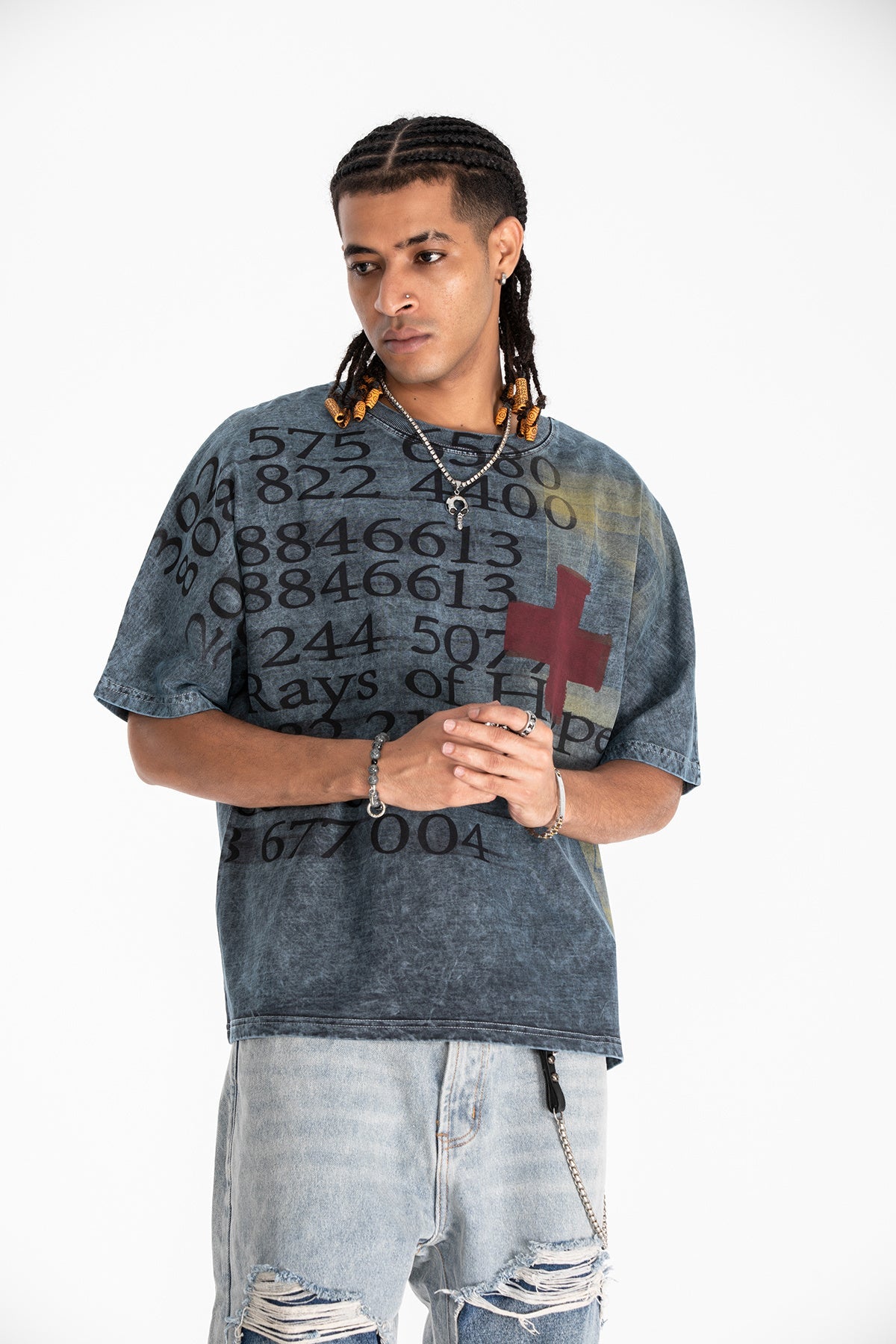 Omirad Rays of Hope Vintage Wash Graphic Tee | Oversized Fit