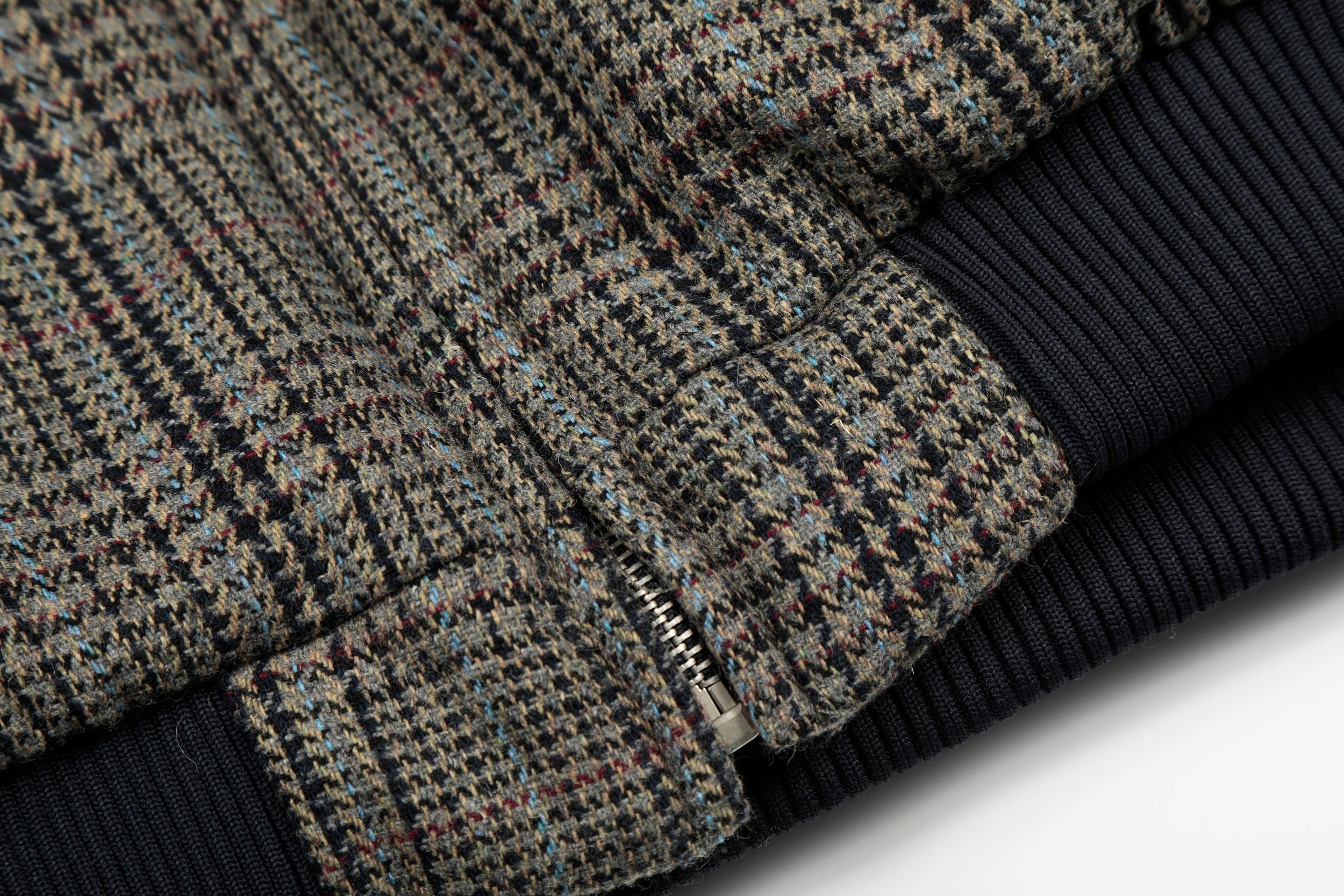 Vintage Plaid Wool Blend Bomber Jacket | Retro Check