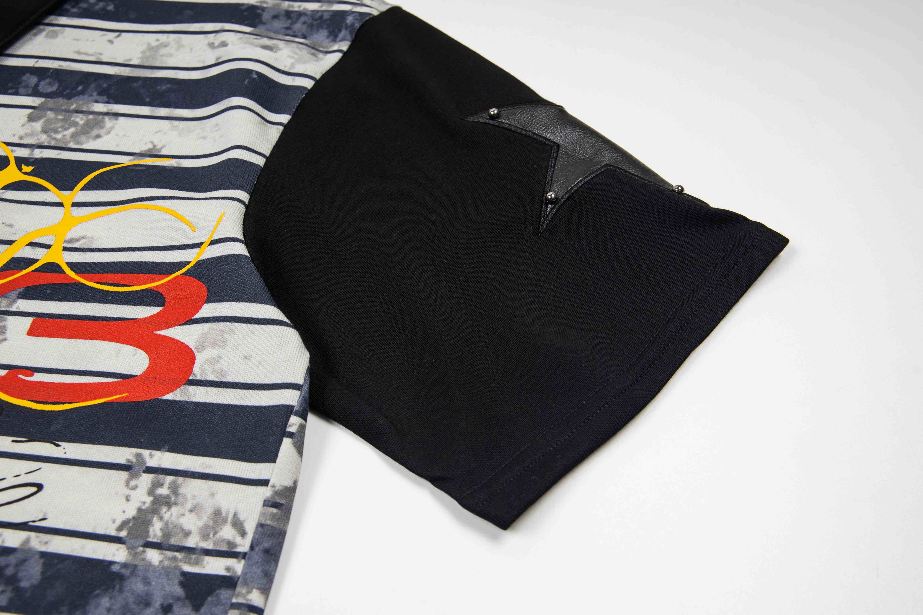 Omirad Vintage Stripe Oversized Polo Tee | Y2K Streetwear