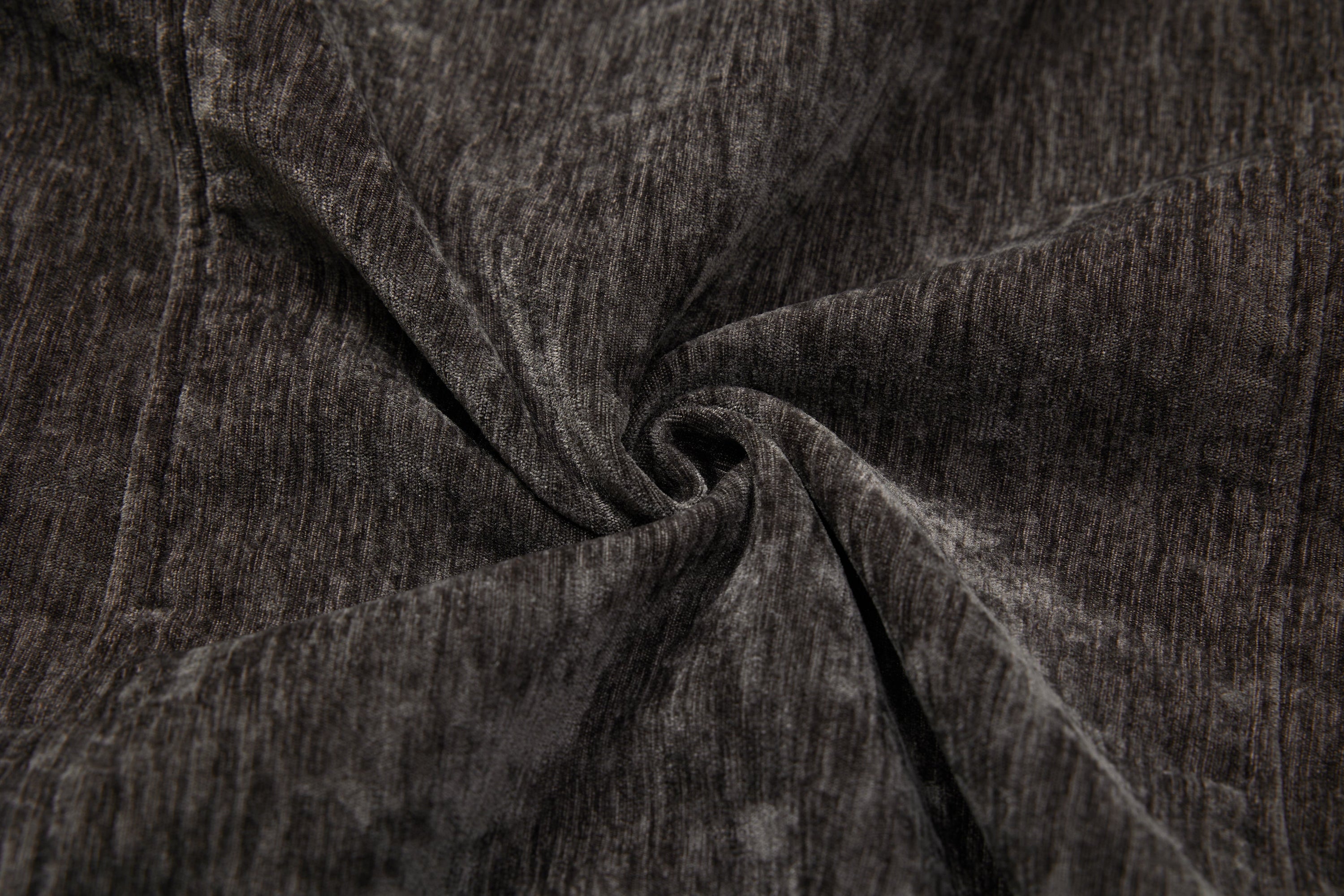 Omirad Chenille Bomber Jacket with Faux-Leather Collar