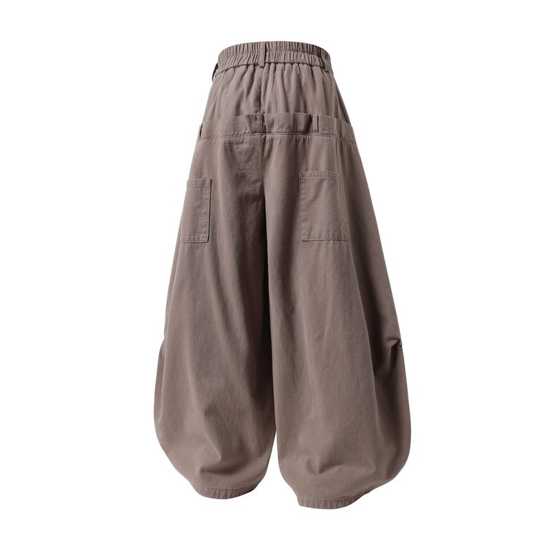 Omirad Classic Barrel Pants | Wide Leg Cotton Trousers