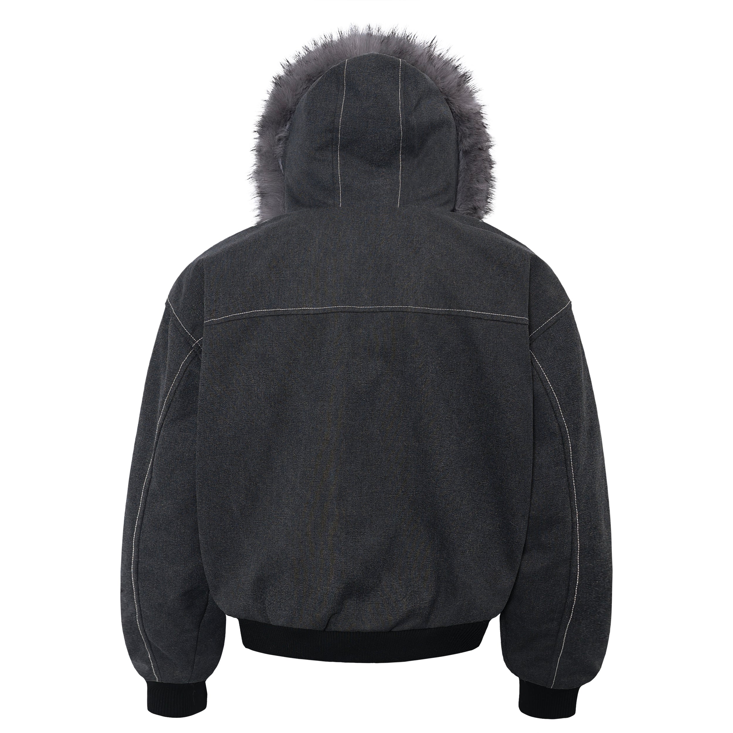 Omirad Fur-Hood Sculpted Bomber Jacket | Winter Streetwear
