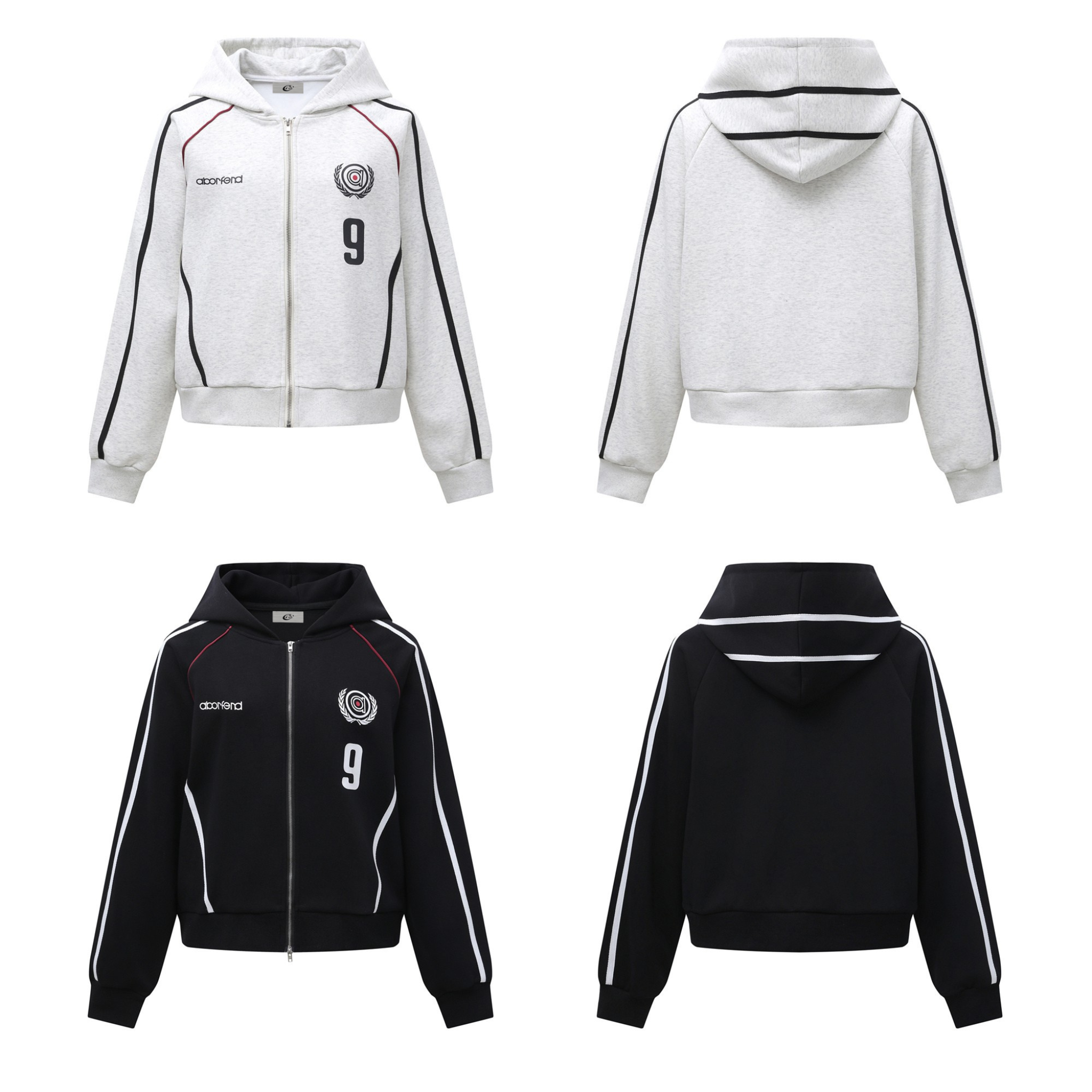Omirad Retro Track Zip Hoodie | Streetwear Athletic Hoodie