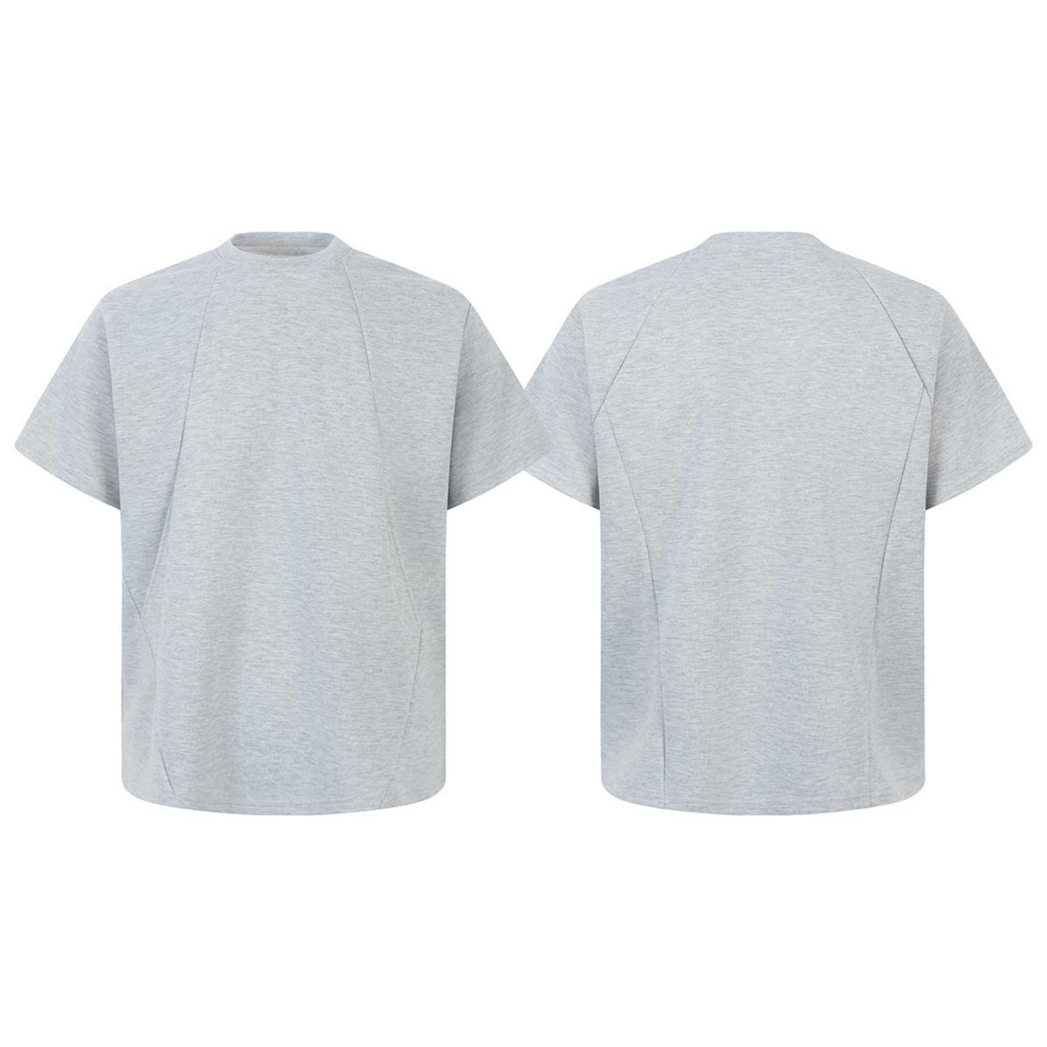 Omirad Minimal Cut Structured Oversized Tee | Geometric Seam
