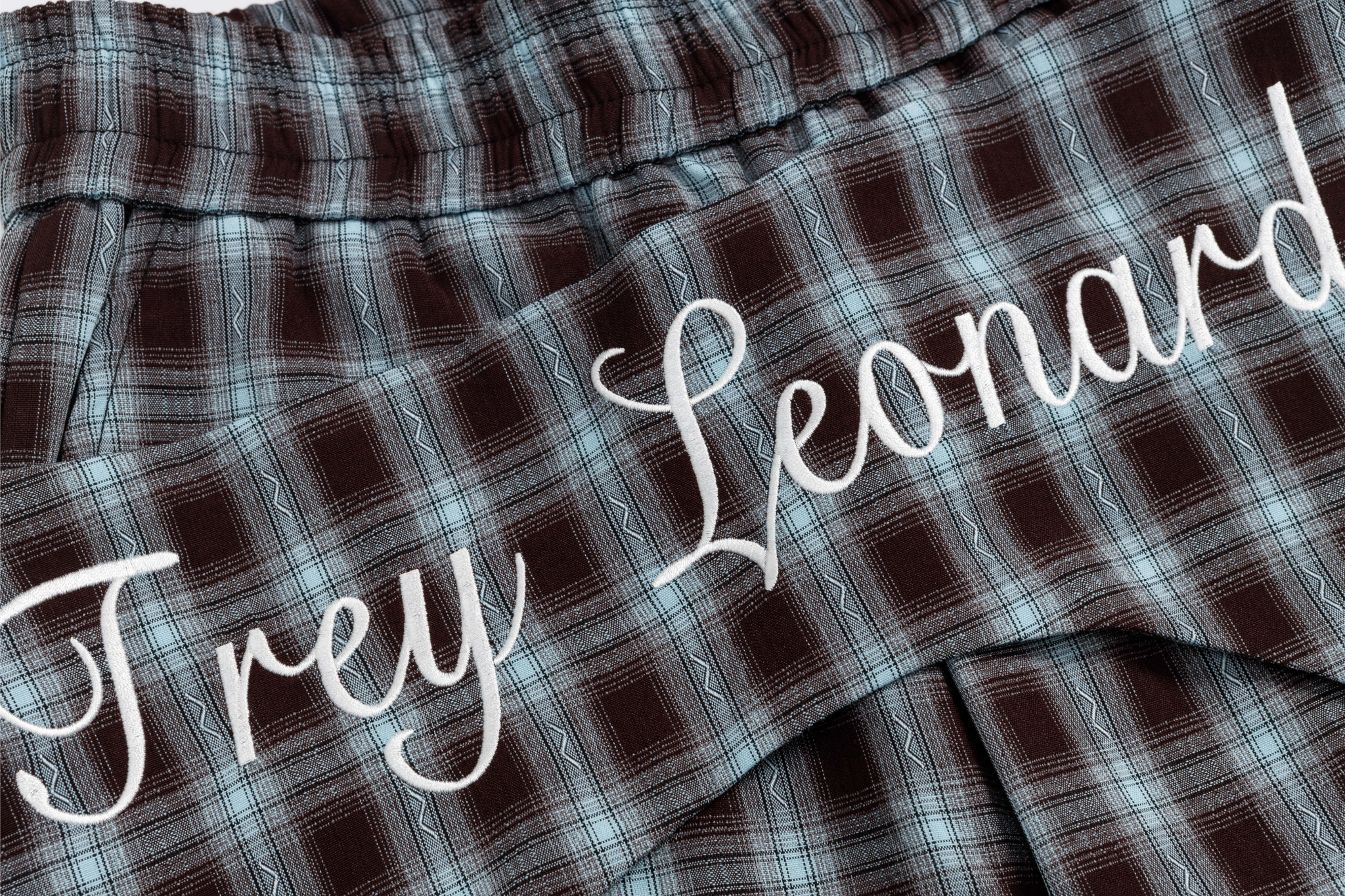 Trey Leonard Plaid Overlay Wide-Leg Pants | SEAKOFF