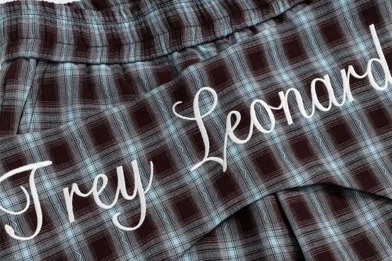 Trey Leonard Plaid Overlay Wide-Leg Pants | SEAKOFF