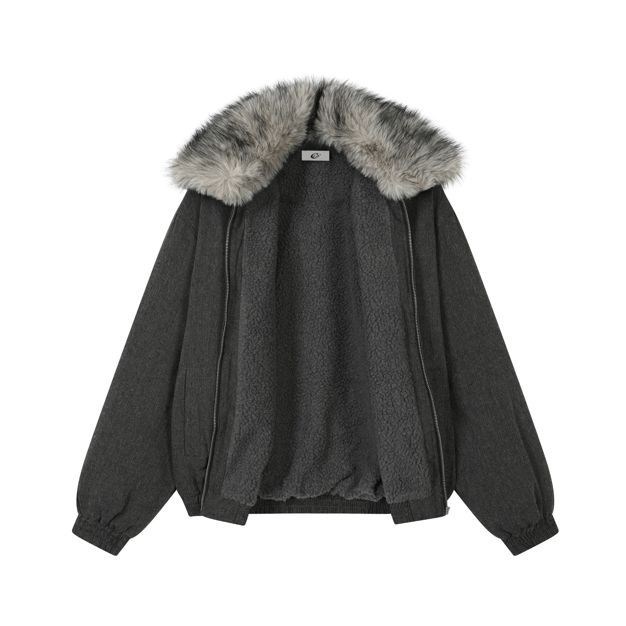 Omirad Faux Fur-Lined Sherpa Winter Jacket | Detachable Collar