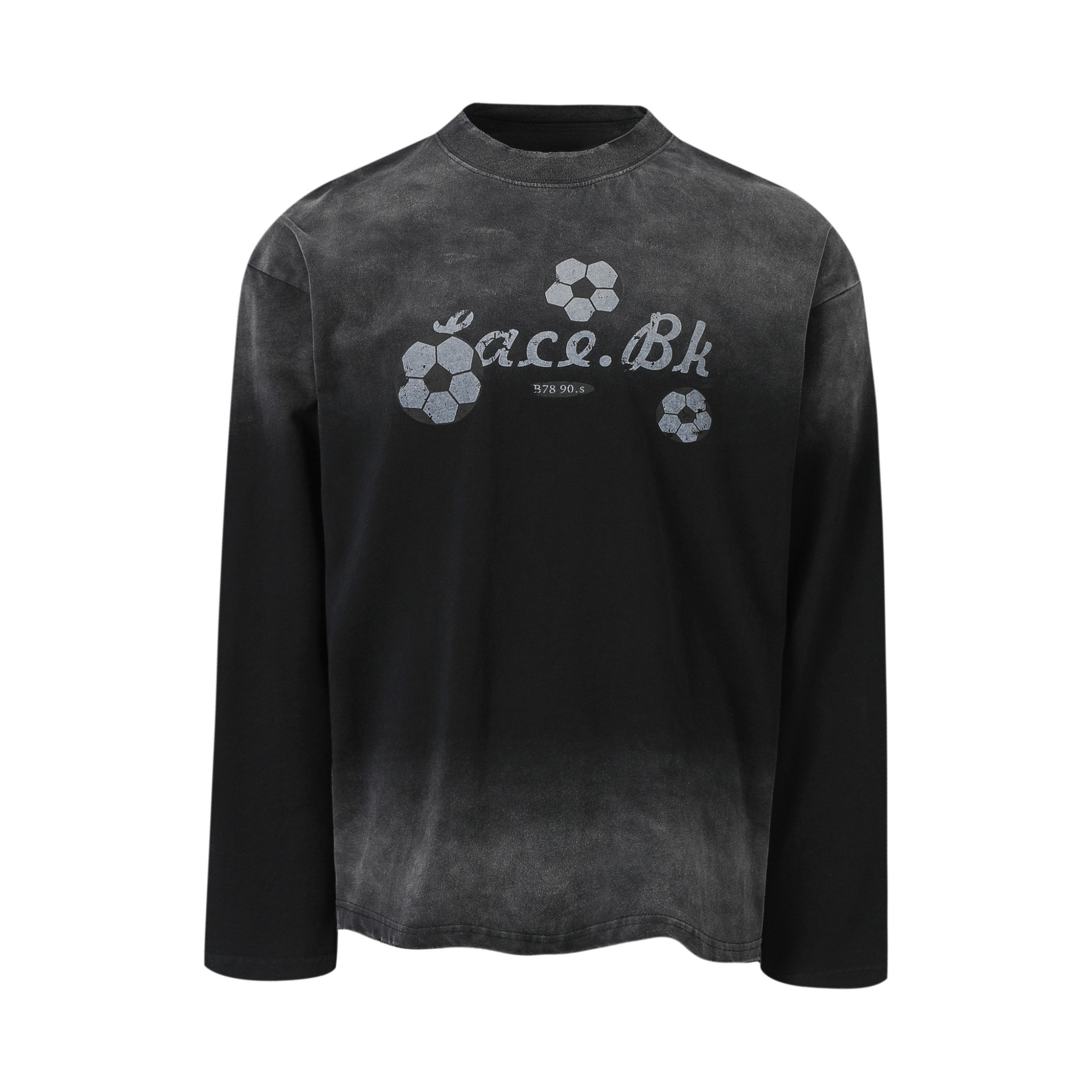 Soccer Graphic Gradient Long-Sleeve Tee | Streetwear Cotton