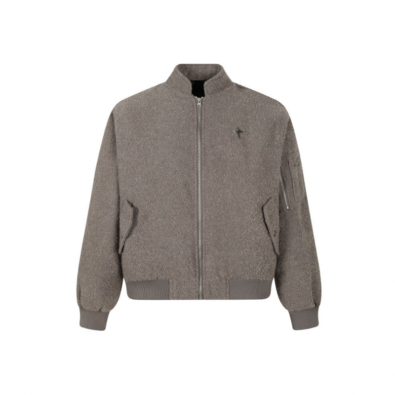 Omirad Textured Star Bomber Jacket | Streetwear Bomber