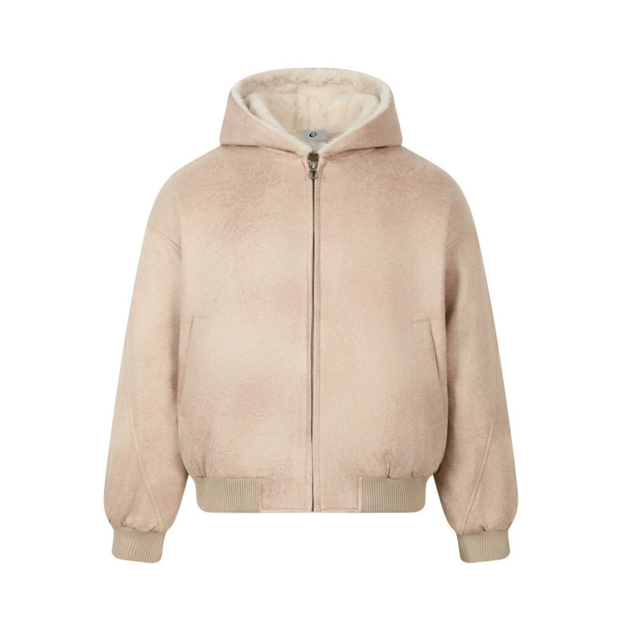 Omirad Plush-Lined Hooded Bomber Jacket | Black