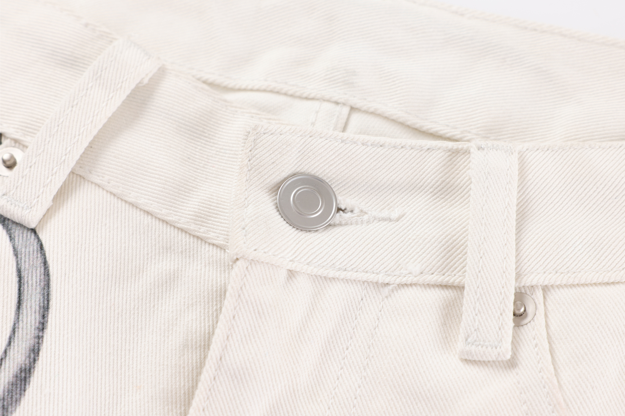 Omirad Chain Print Cross Barrel Jeans | Avant-Garde Streetwear