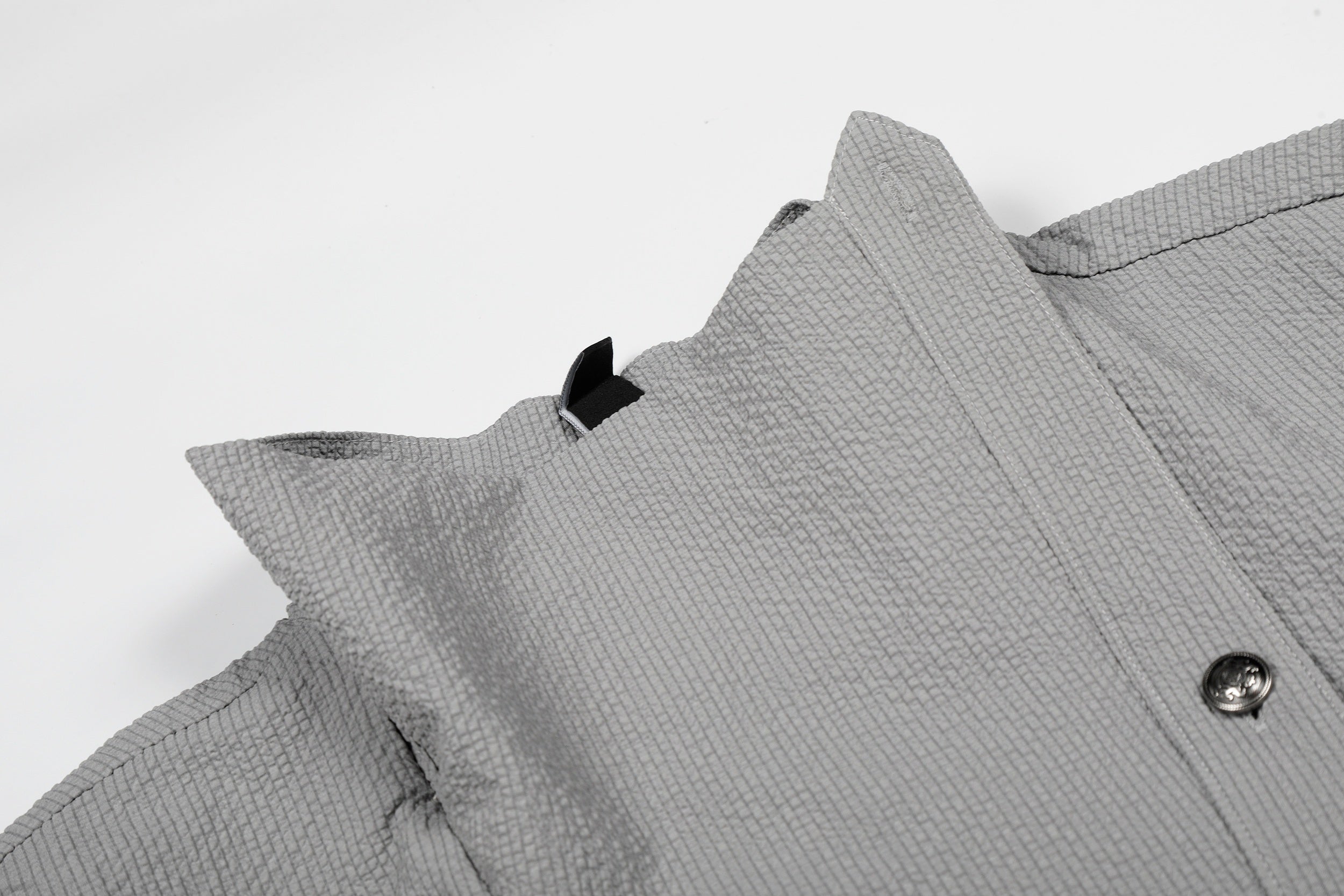 Omirad Asymmetrical Stand-Collar Cotton Shirt | Minimal Streetwear