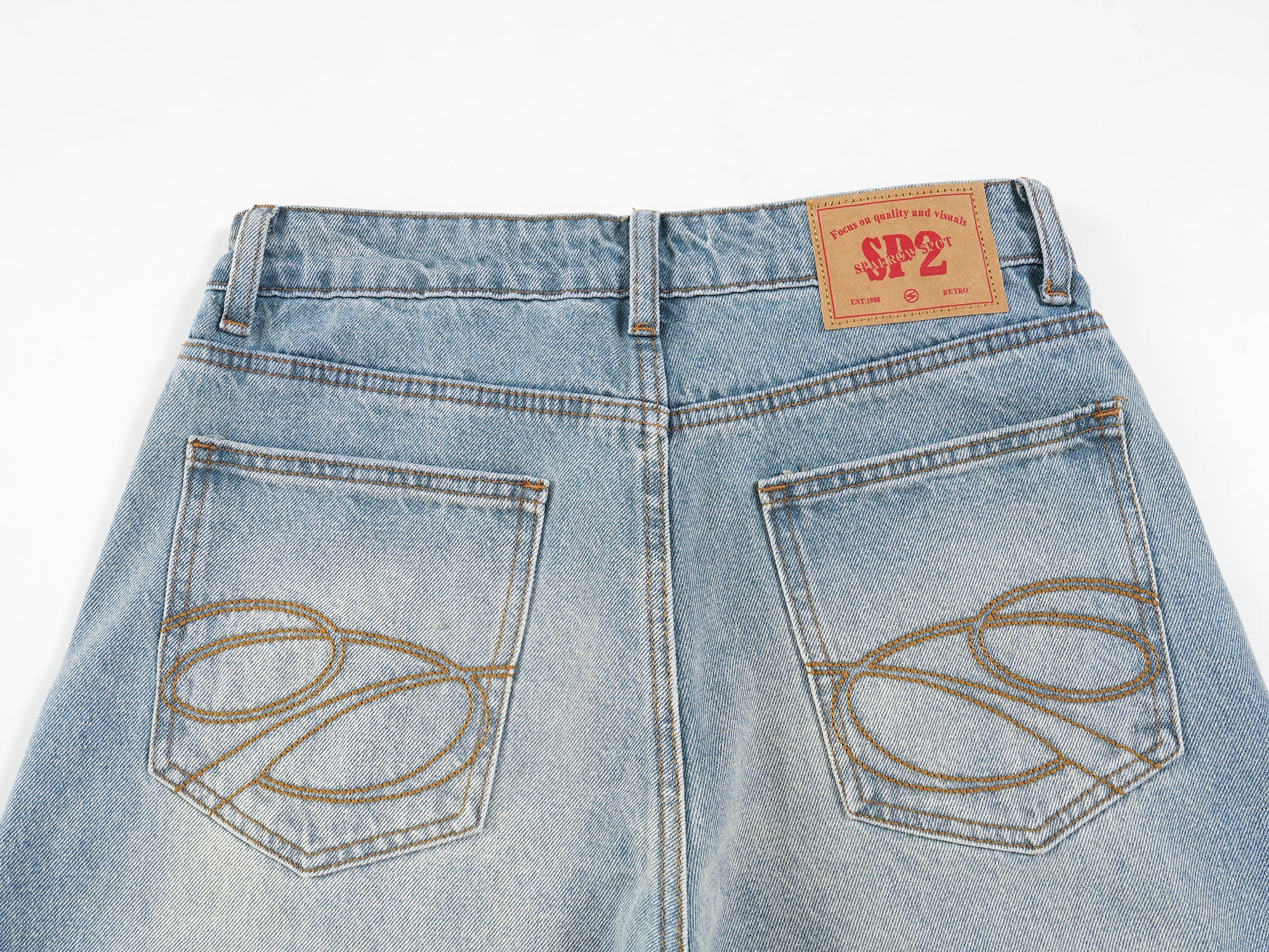 Omirad SP2 Retro Faded Balloon Jeans | Wide Leg Denim