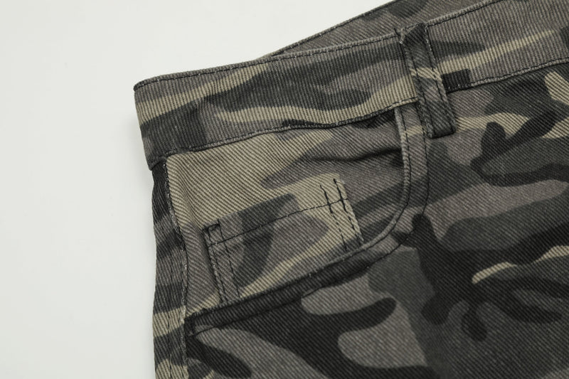 Camouflage Cargo Barrel Pants | Wide Leg Streetwear