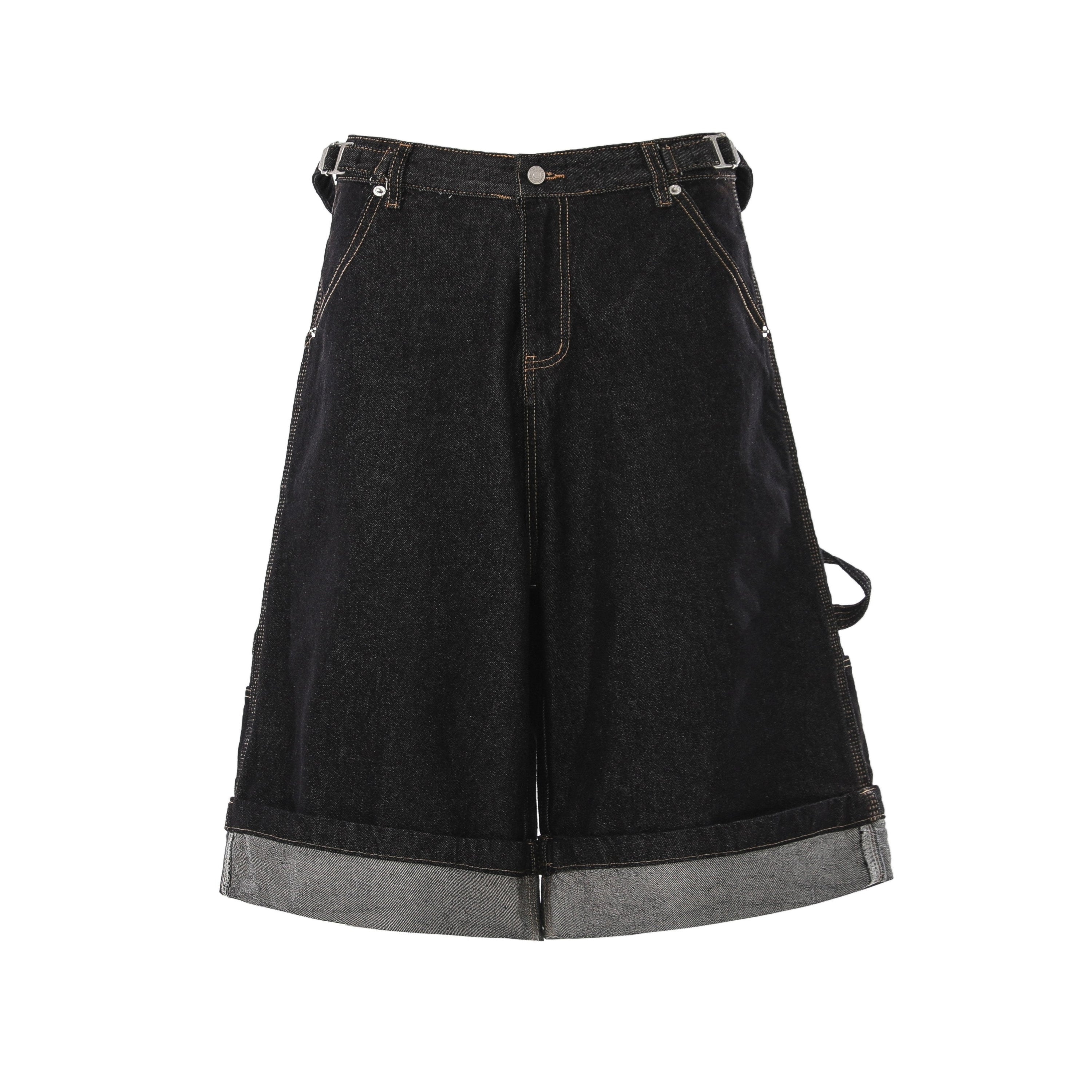 Omirad Raw Edge Denim Cargo Shorts | Wide-Leg Streetwear