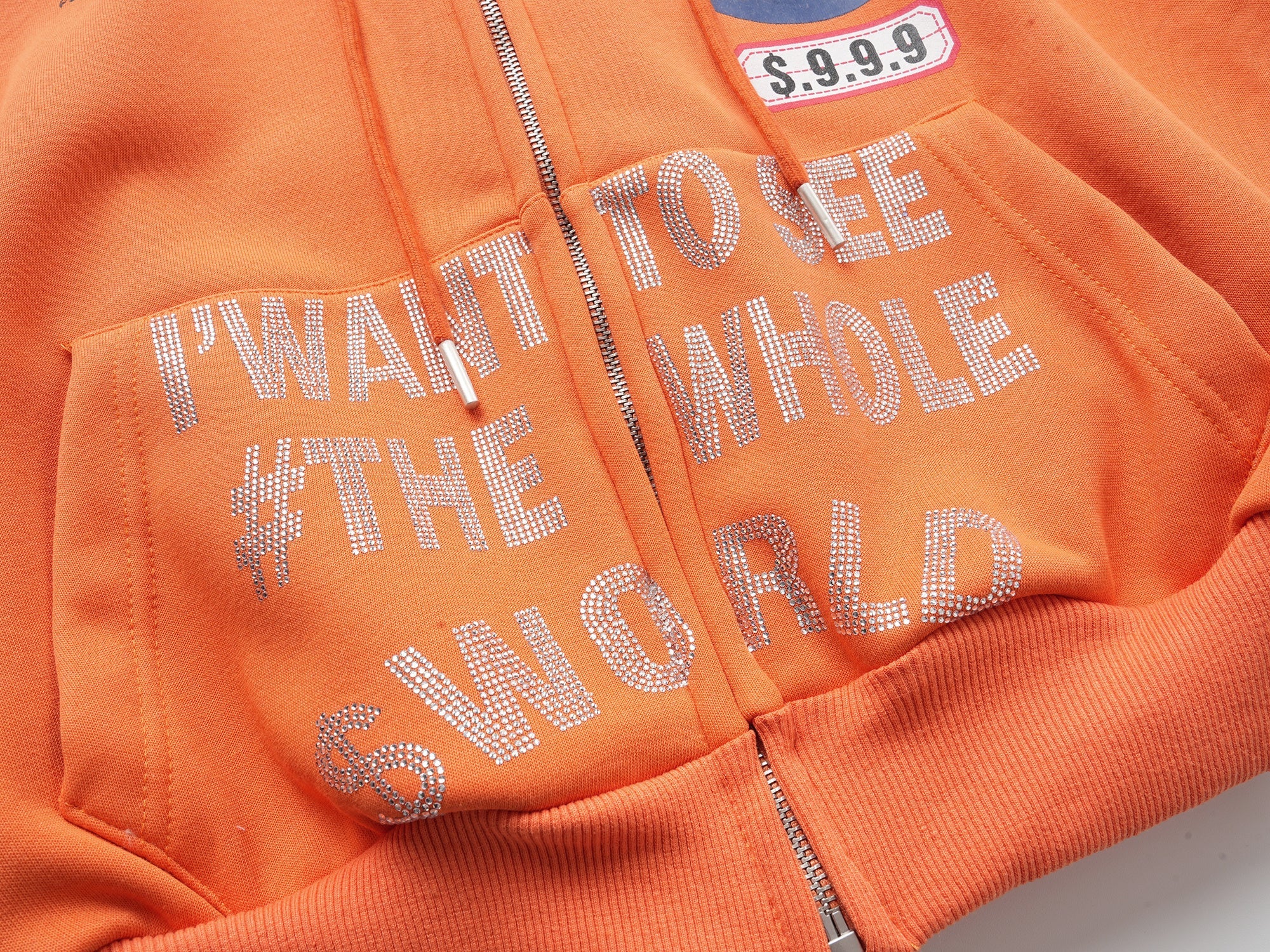 Omirad "See The Whole World" Graphic Zip-Up Hoodie
