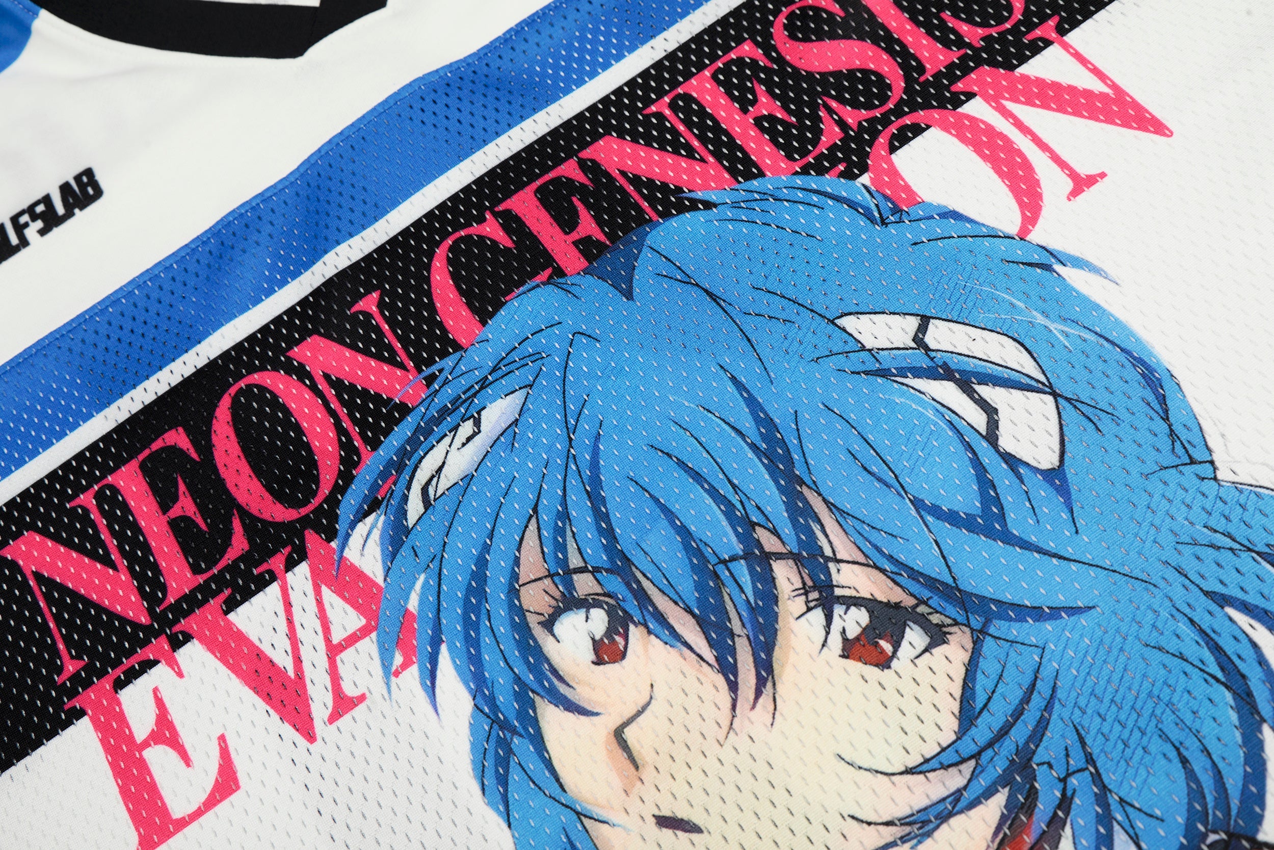 Neon Genesis Evangelion Anime Graphic Mesh Football Jersey