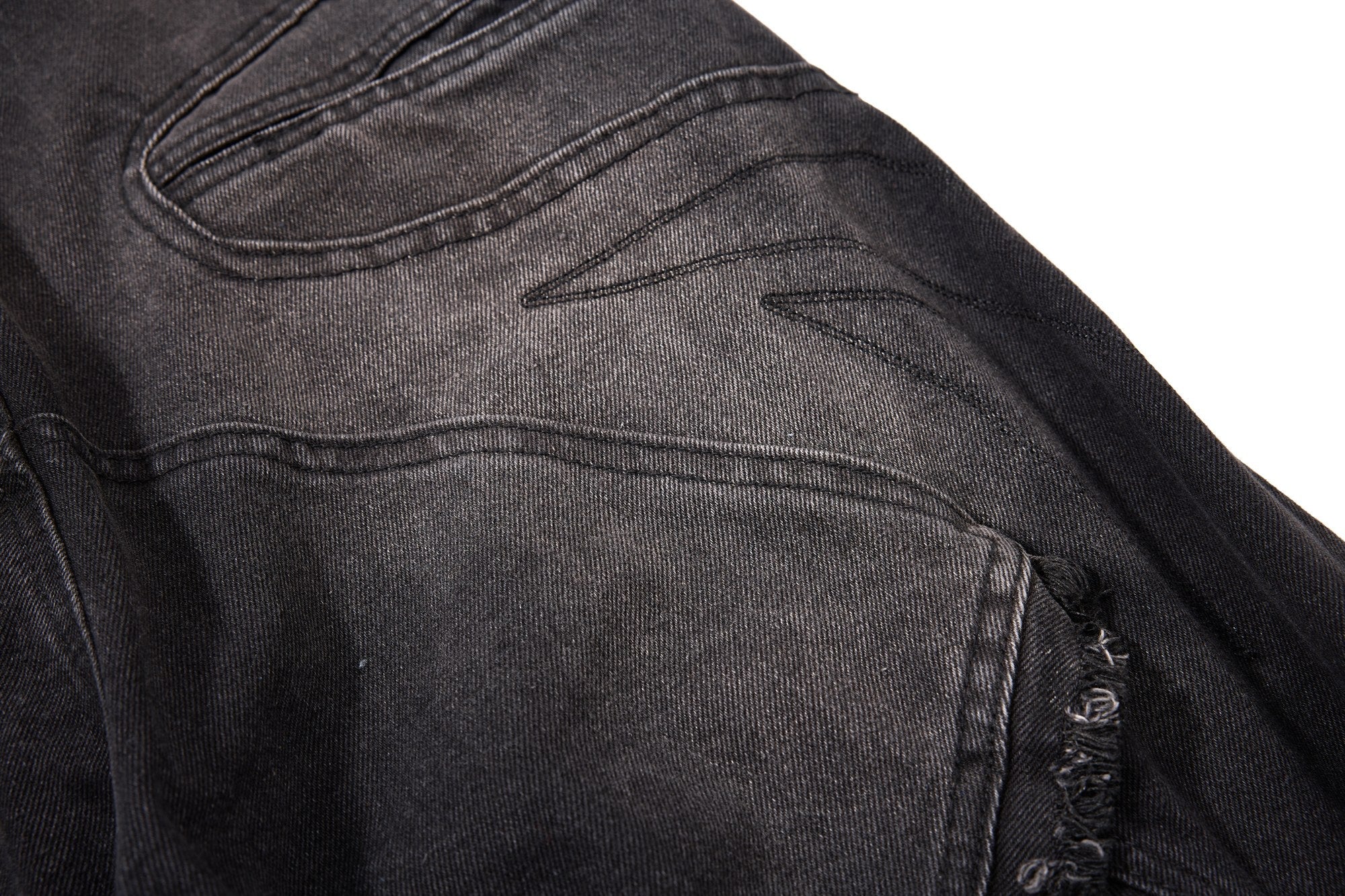 Distressed Panel Wide-Leg Denim Jeans | Deconstructed Streetwear