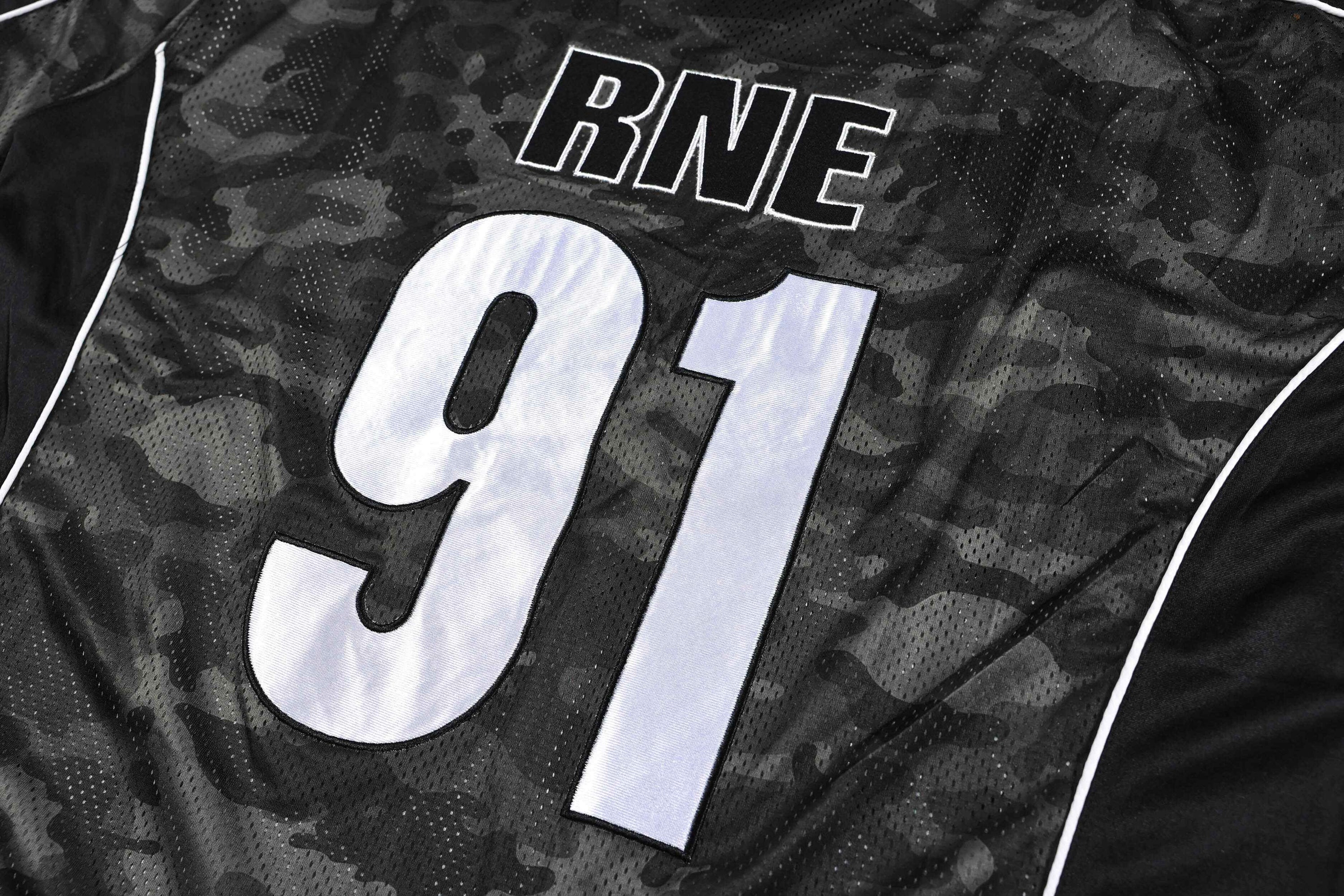 Camo 91 Athletic Jersey | Dark Camo Mesh Football Shirt
