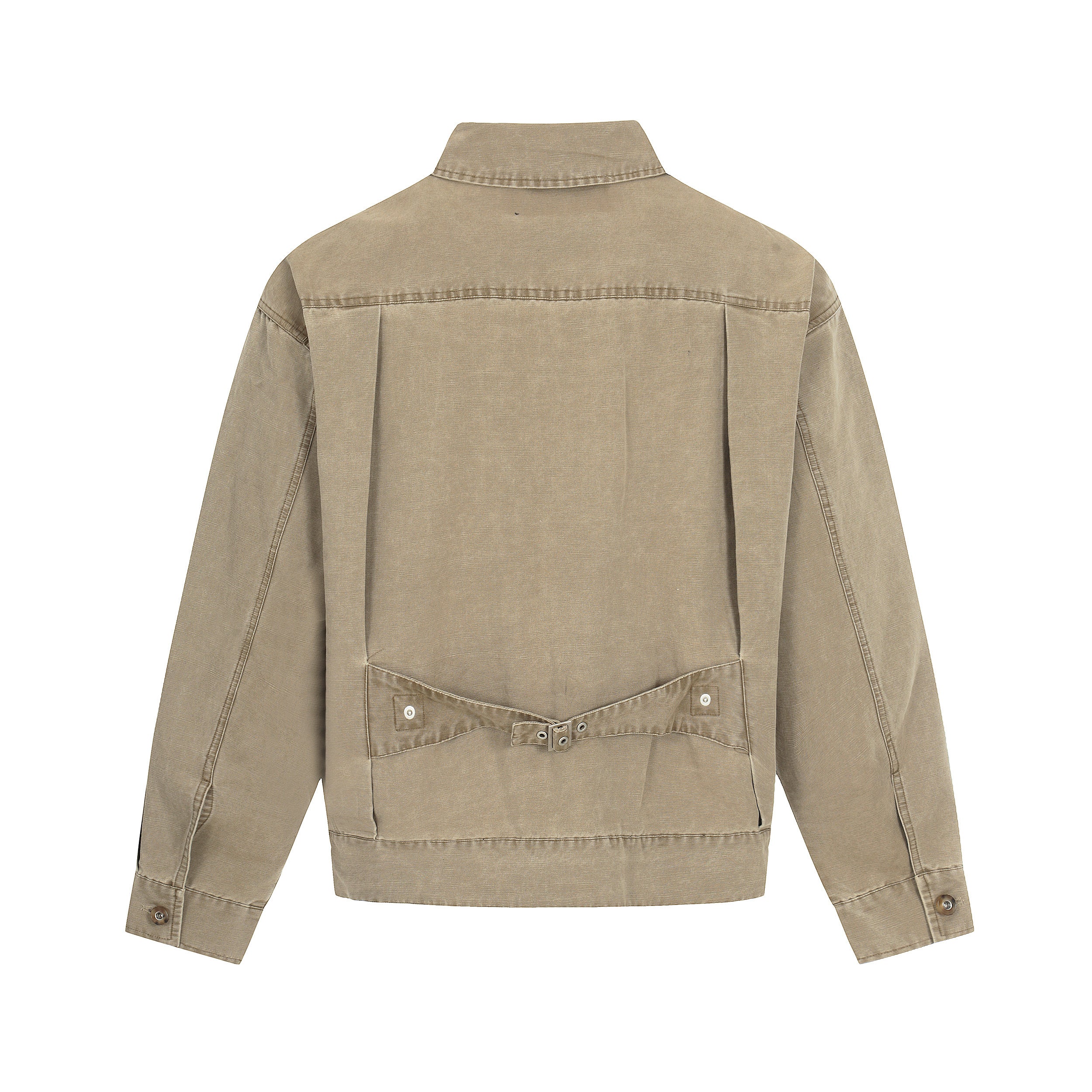 Omirad Washed Denim Jacket | Metal Clasp Streetwear Jacket